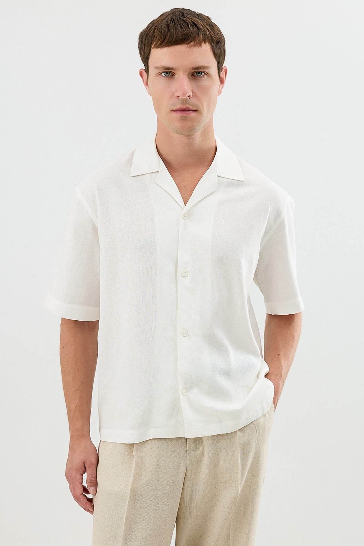 Men's Linen-Blend Shirt