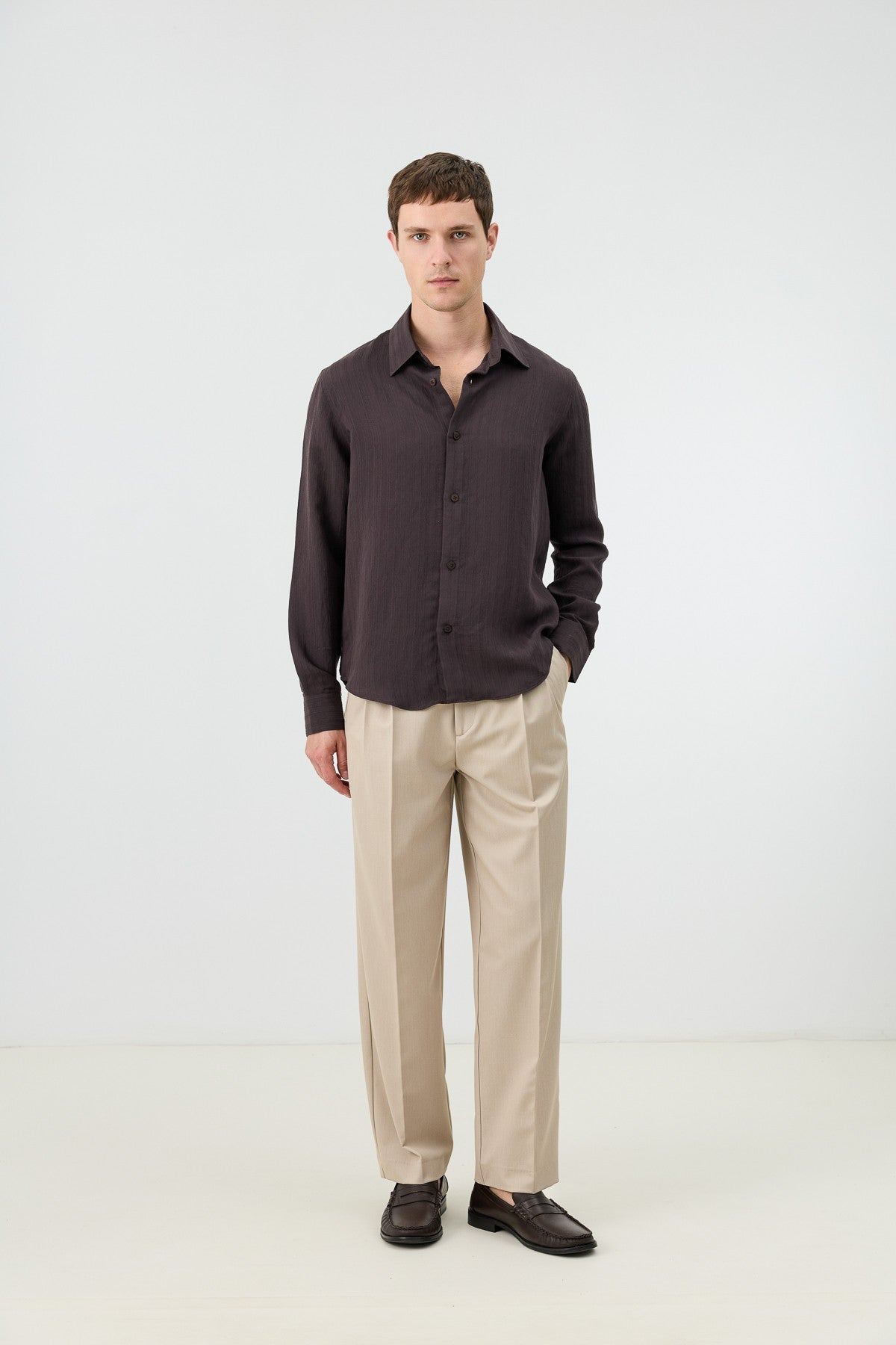 Men's Striped Shirt with Modal Blend