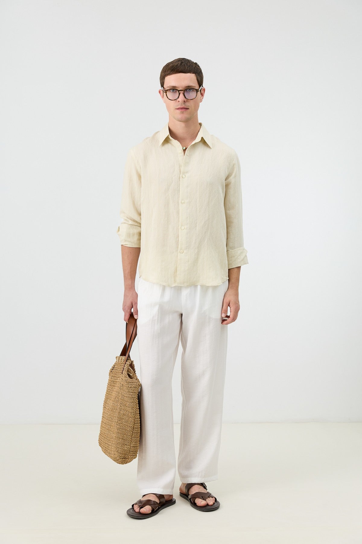 Men's Striped Shirt with Modal Blend