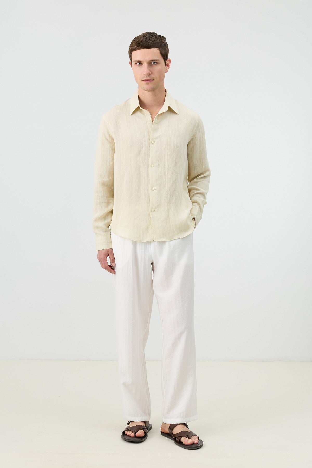 Men's Striped Shirt with Modal Blend