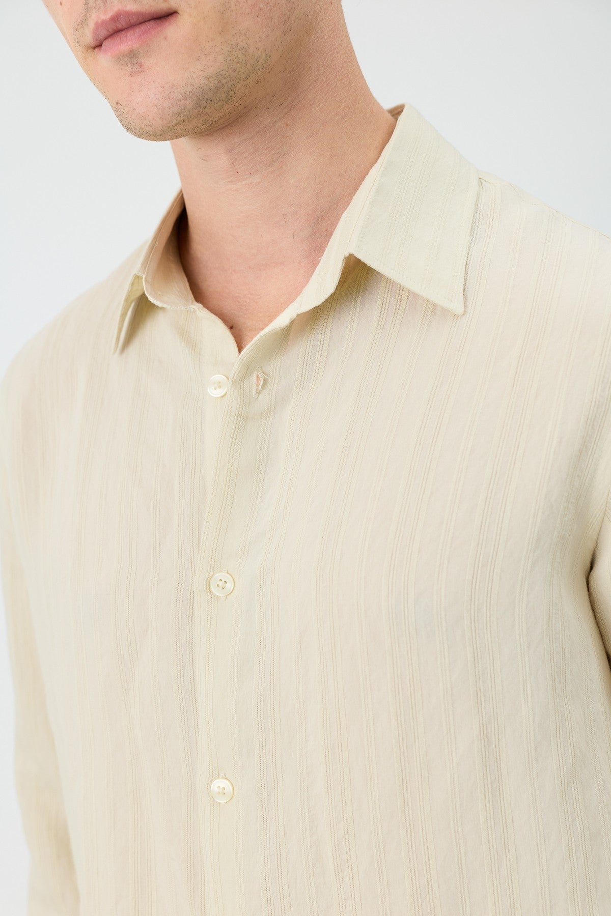 Men's Striped Shirt with Modal Blend