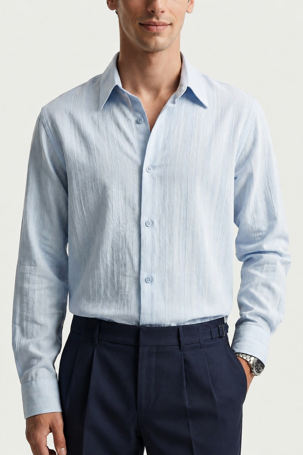 Men's Striped Shirt with Modal Blend