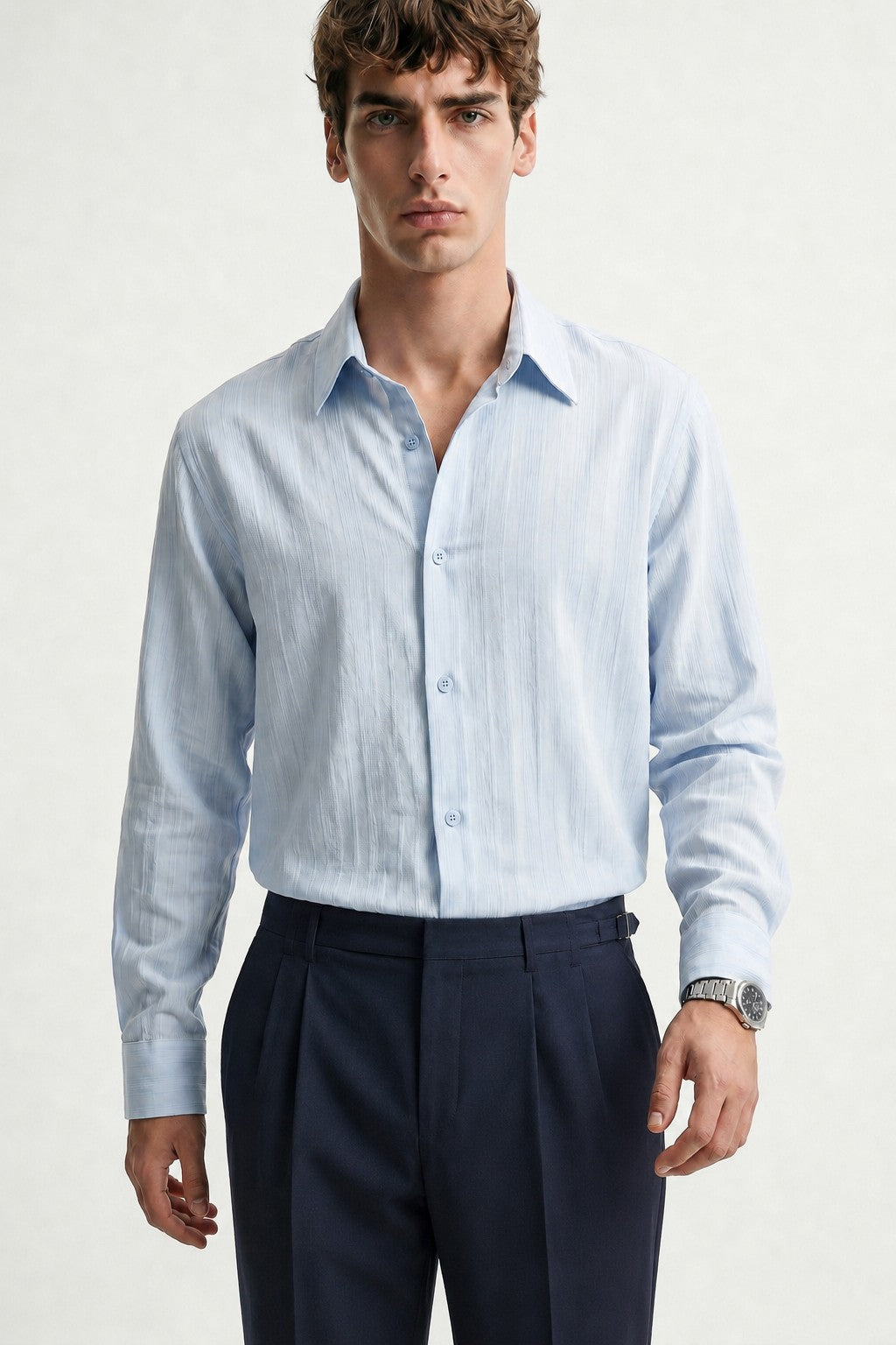 Men's Striped Shirt with Modal Blend