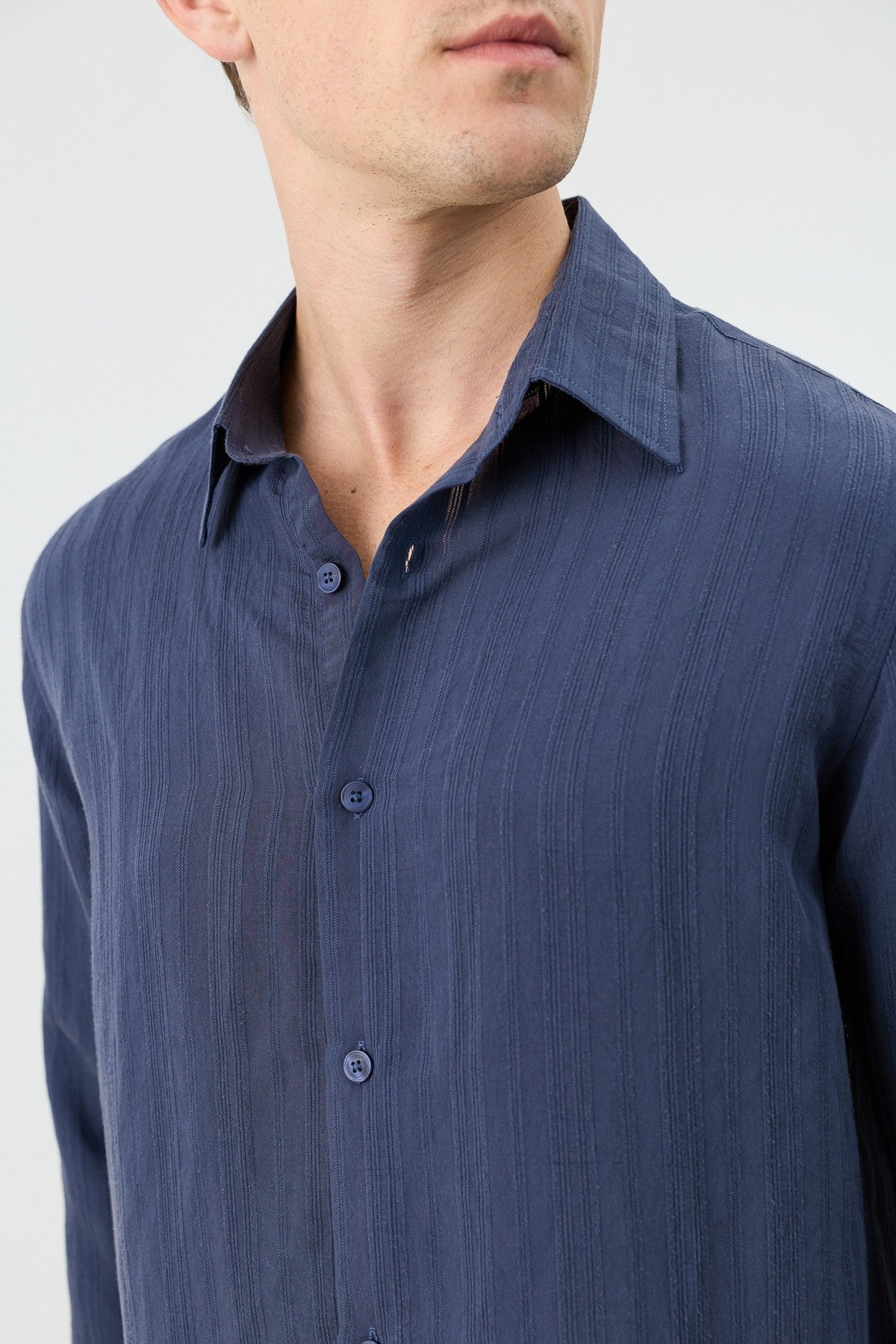 Men's Striped Shirt with Modal Blend