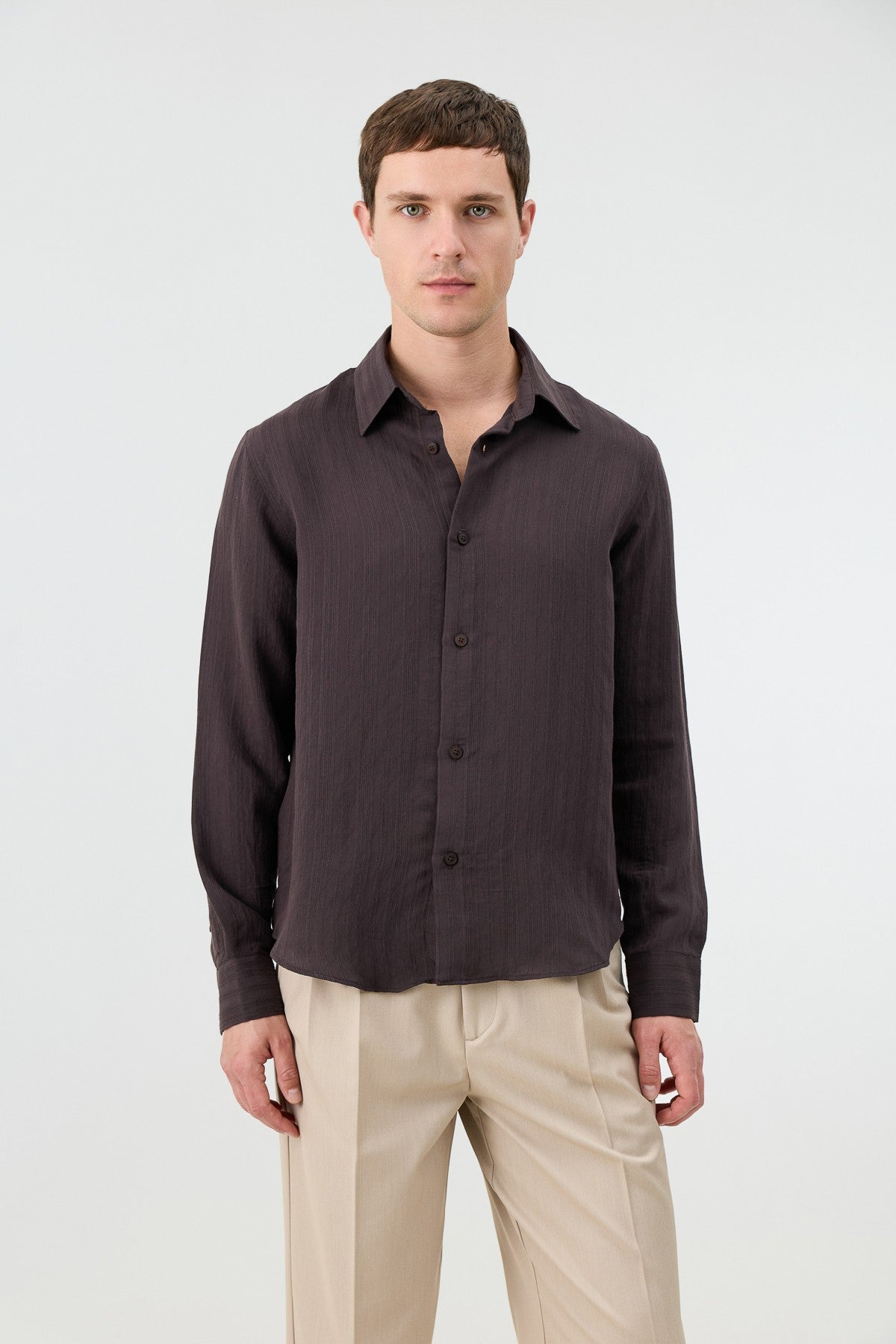 Men's Striped Shirt with Modal Blend