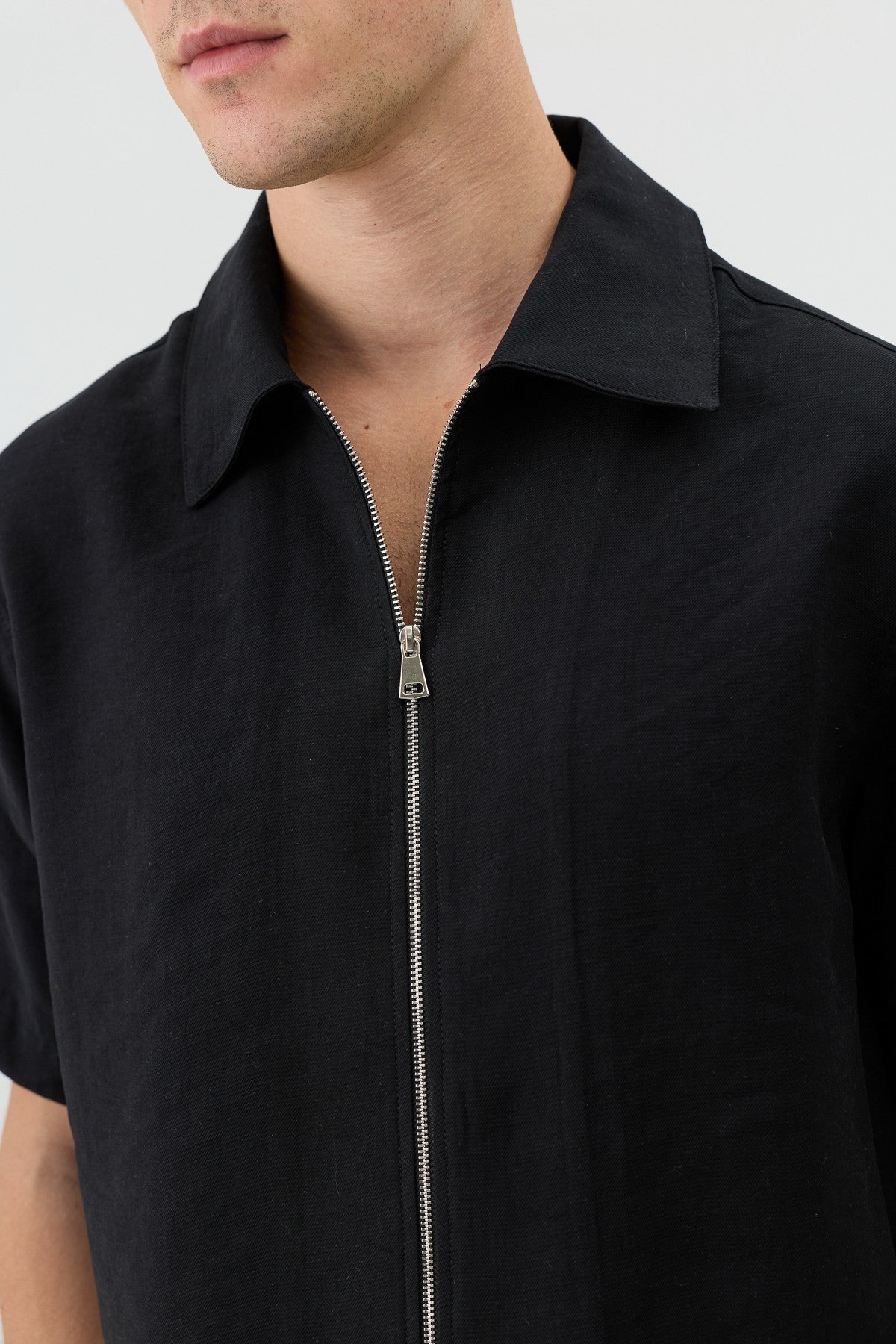 Antioch Men's Shirt with Zipper and Lyocell Blend
