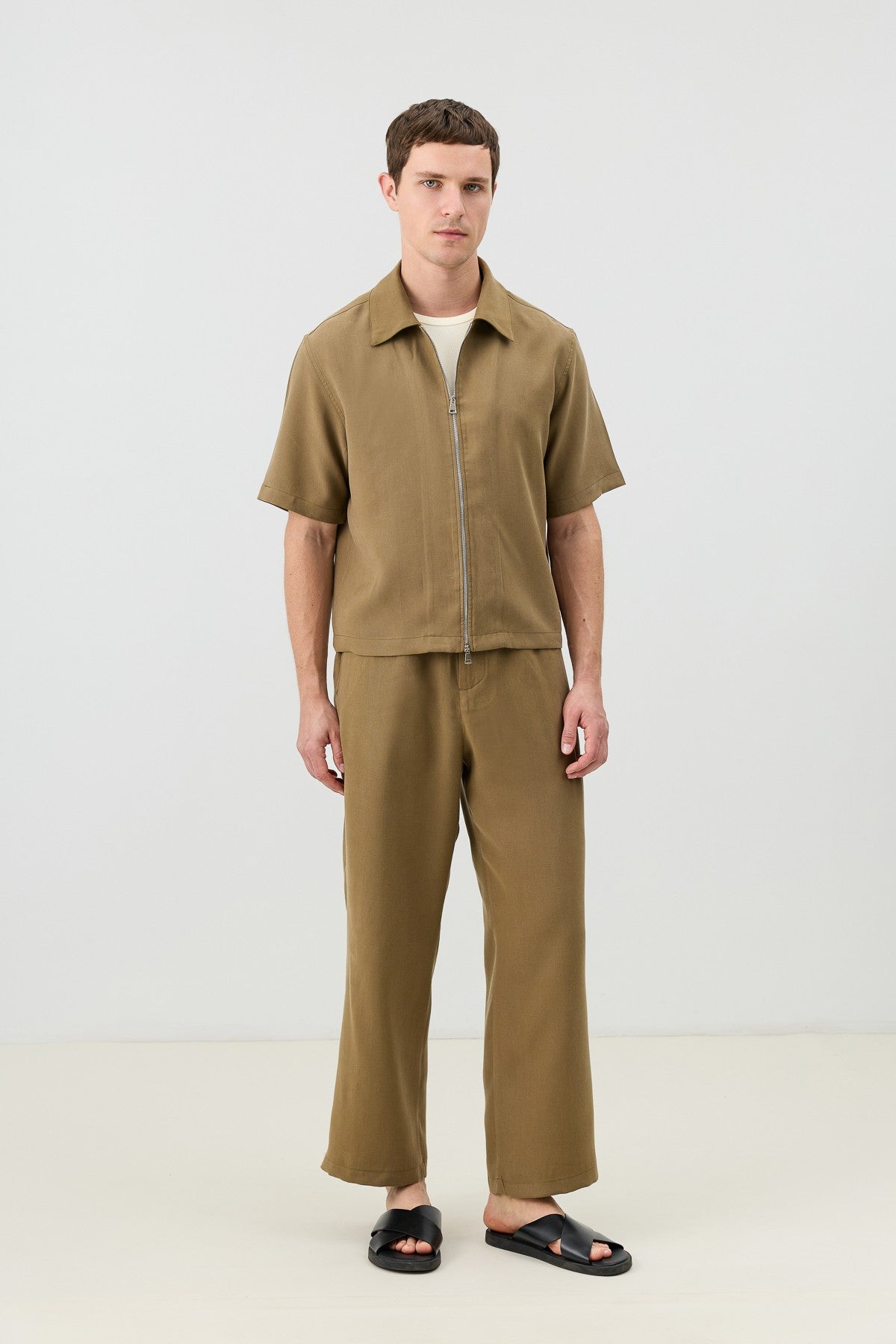 Antioch Men's Shirt with Zipper and Lyocell Blend