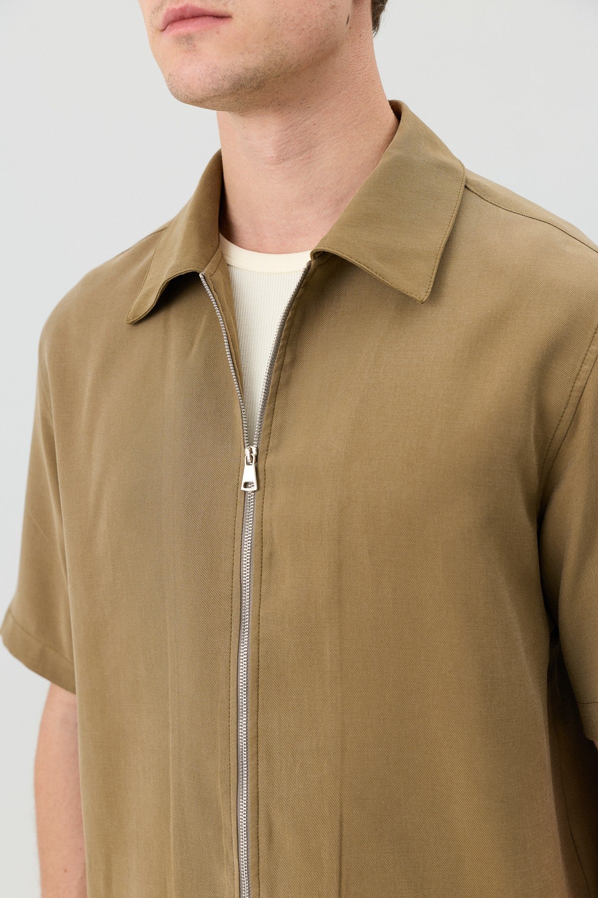 Antioch Men's Shirt with Zipper and Lyocell Blend