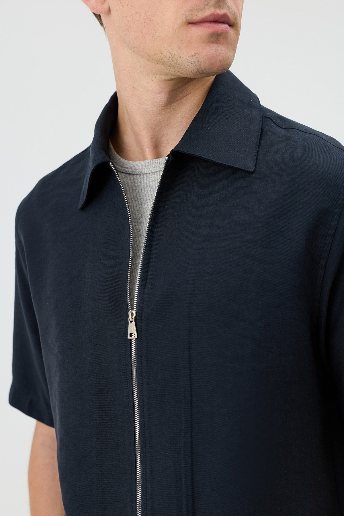 Antioch Men's Shirt with Zipper and Lyocell Blend