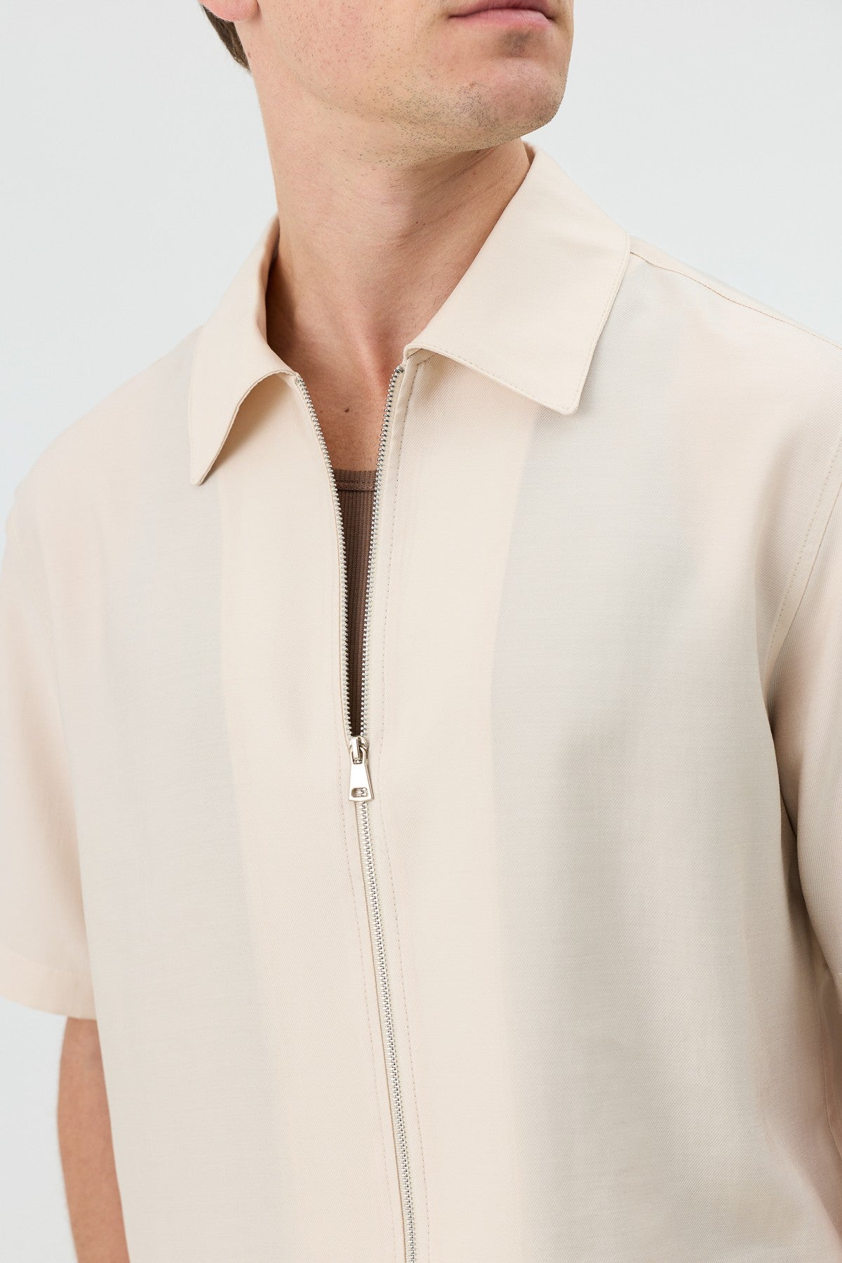 Antioch Men's Shirt with Zipper and Lyocell Blend