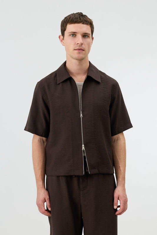 Antioch Men's Shirt with Zipper and Lyocell Blend