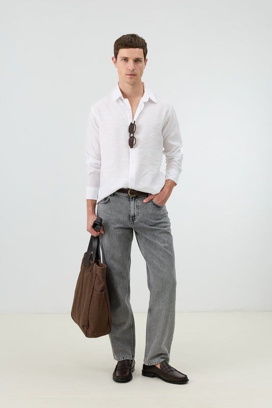 Antioch Men's Patterned Shirt with Modal Blend