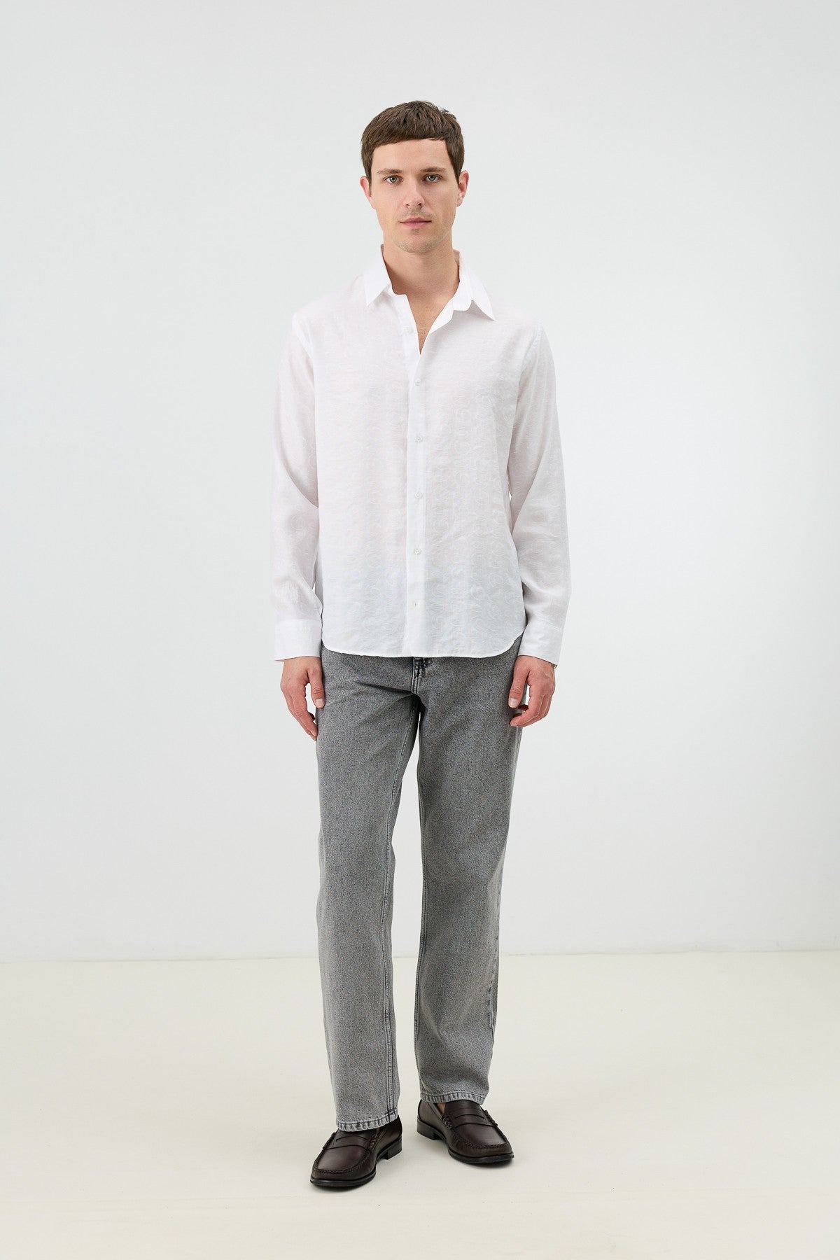 Antioch Men's Patterned Shirt with Modal Blend