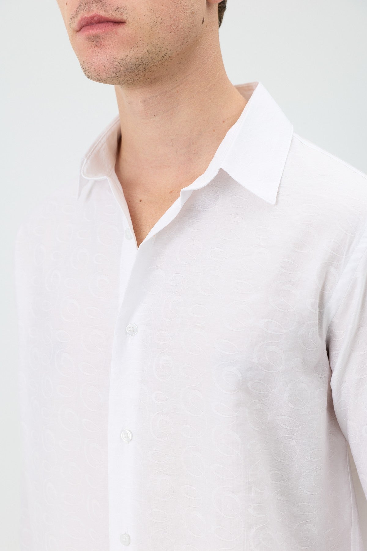 Antioch Men's Patterned Shirt with Modal Blend