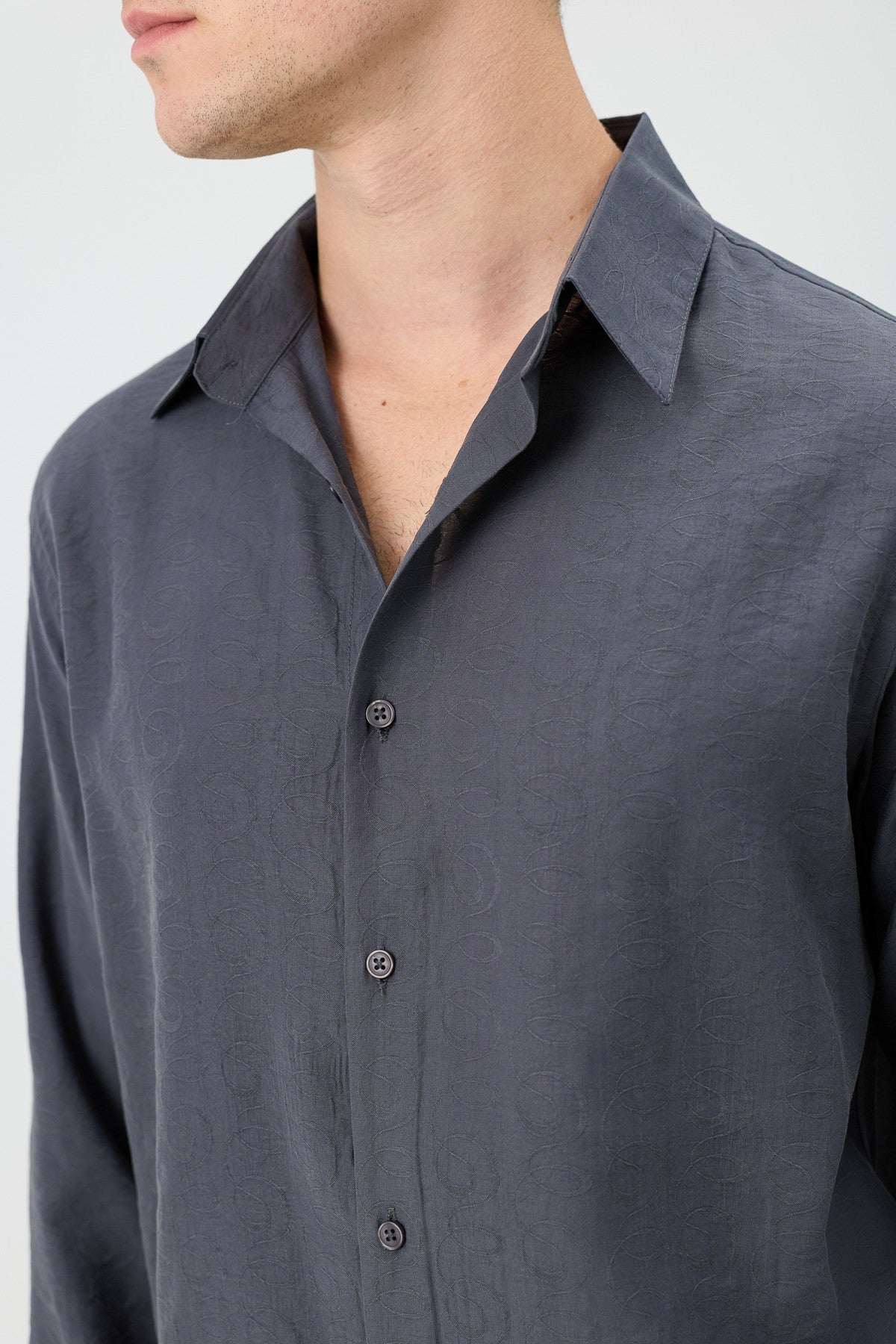 Antioch Men's Patterned Shirt with Modal Blend