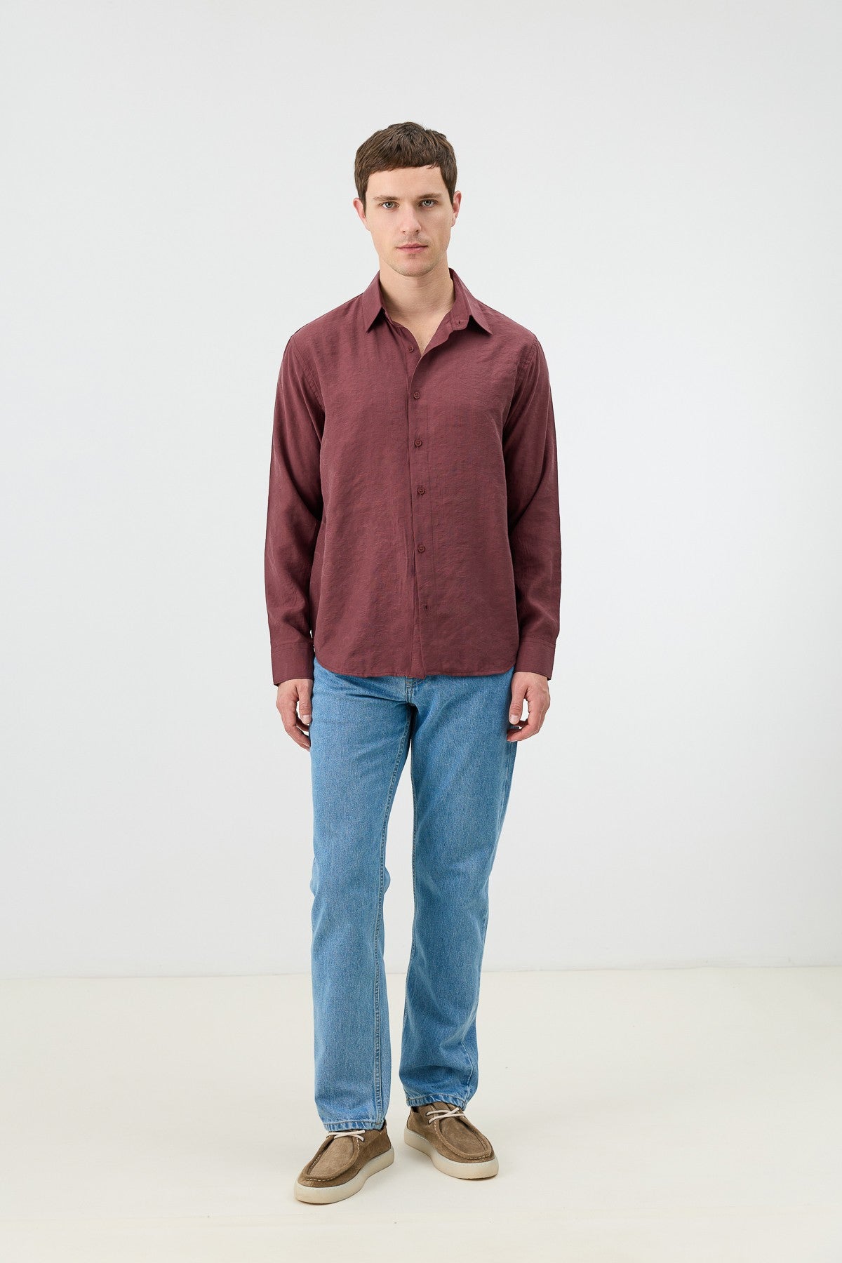 Antioch Men's Patterned Shirt with Modal Blend