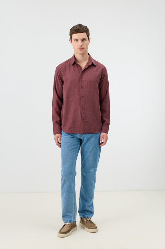 Antioch Men's Patterned Shirt with Modal Blend