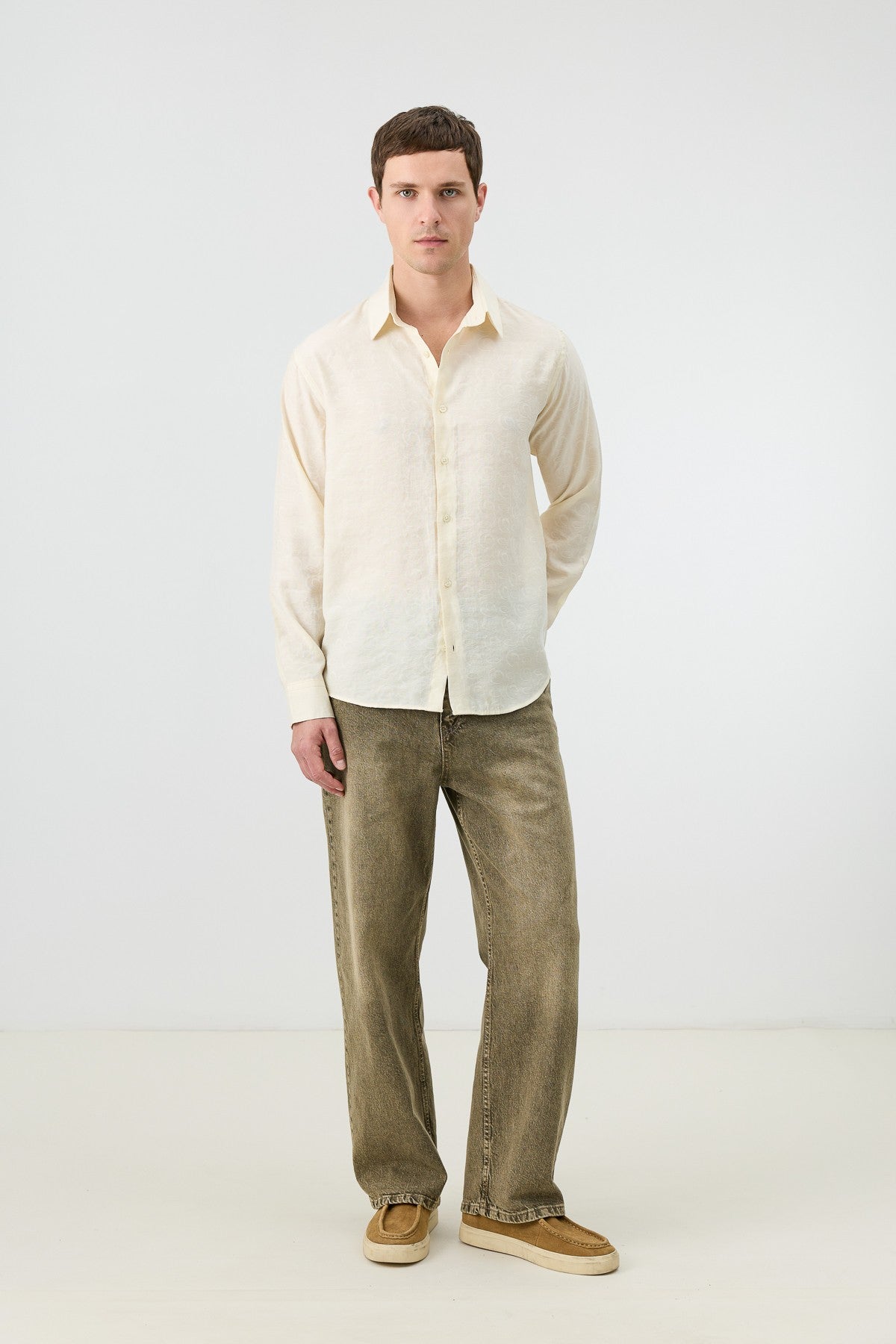 Antioch Men's Patterned Shirt with Modal Blend