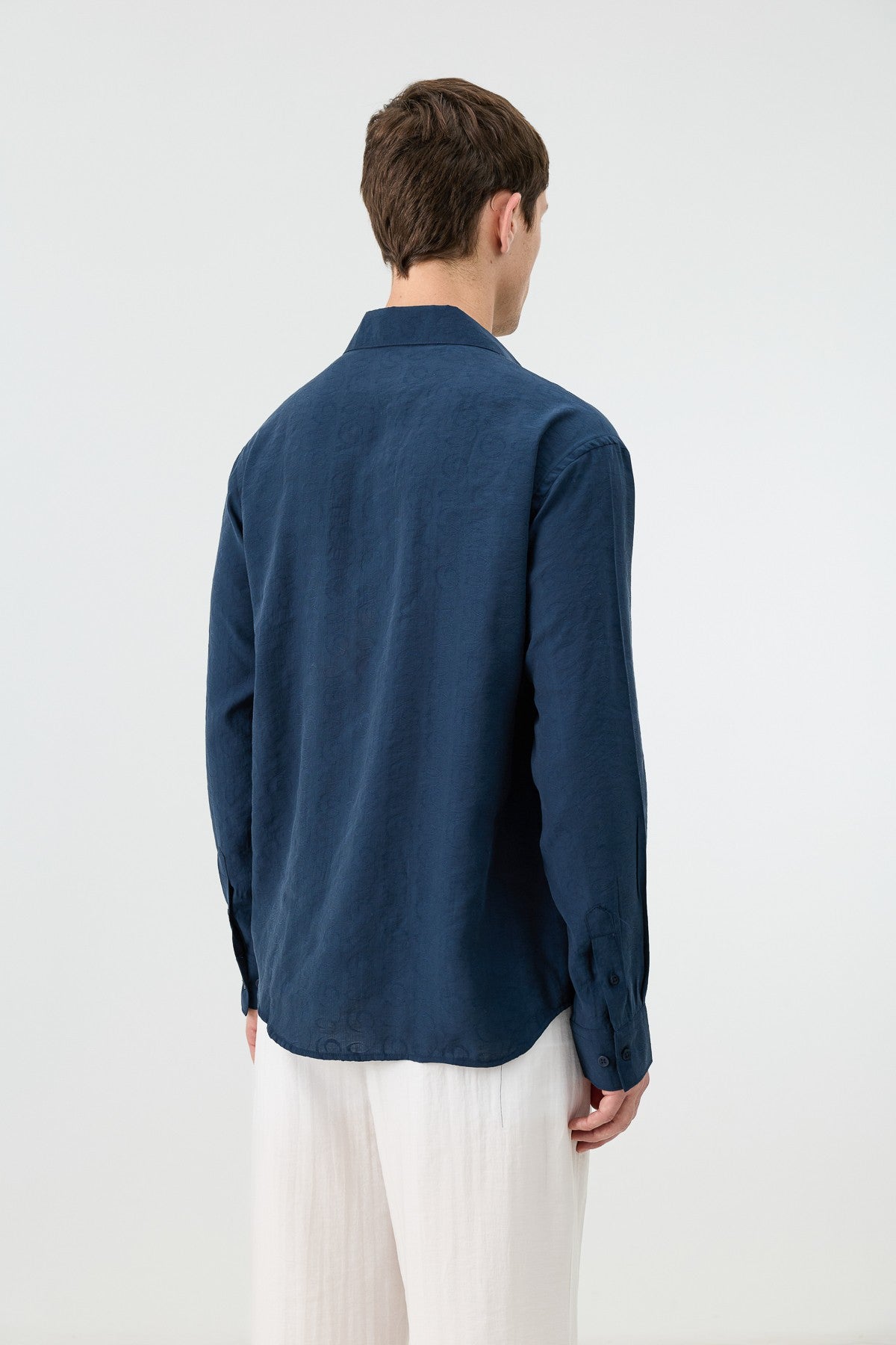 Antioch Men's Patterned Shirt with Modal Blend