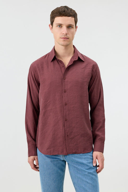 Antioch Men's Patterned Shirt with Modal Blend