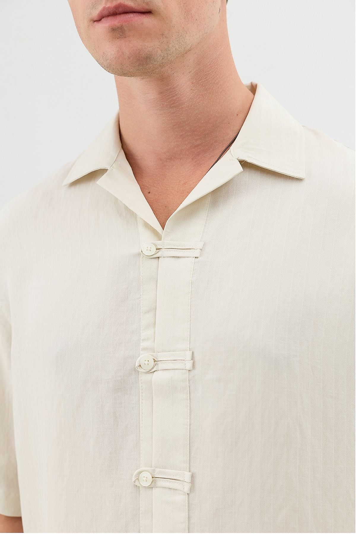Patterned Lyocell Men's Relaxed-Fit Shirt