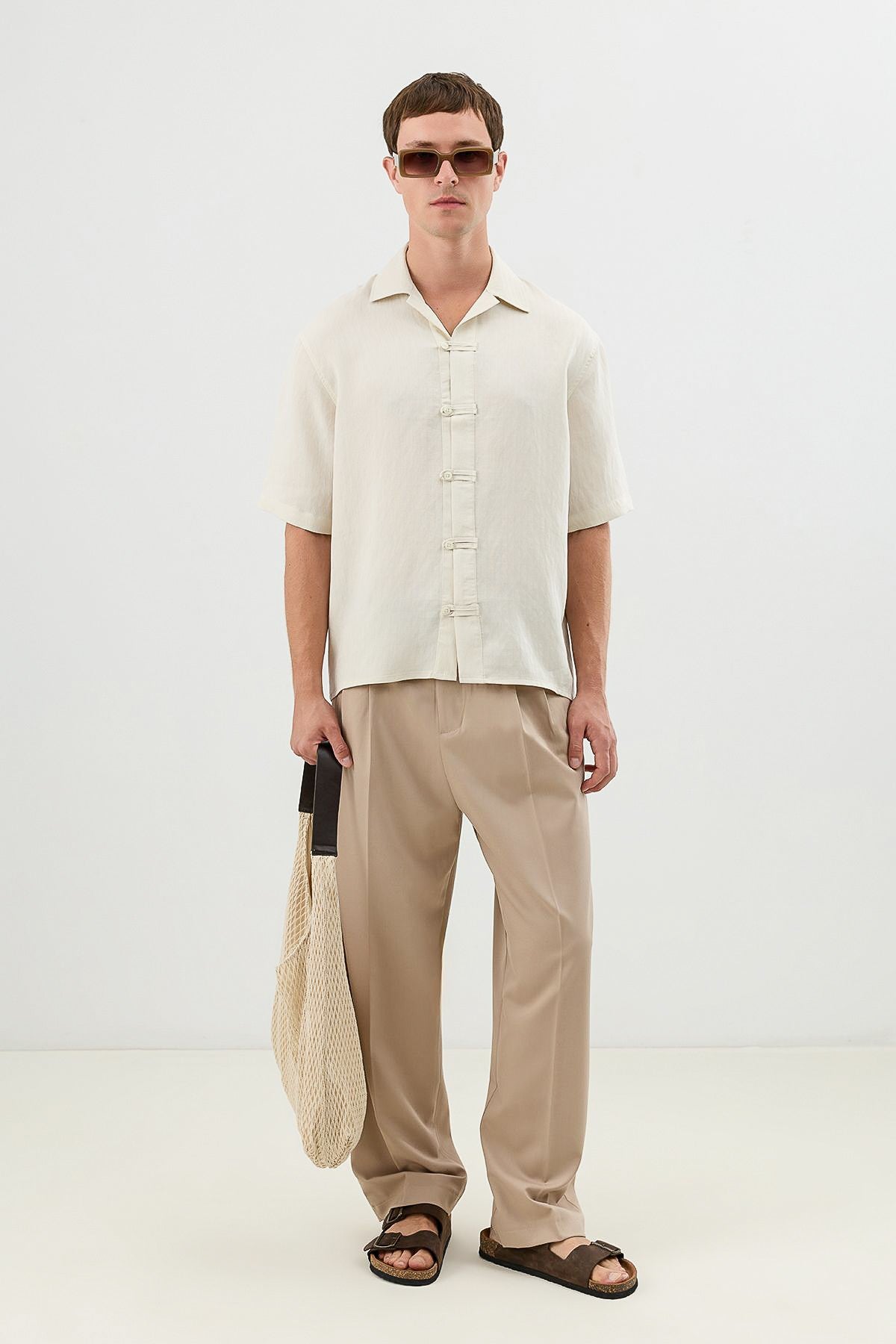 Patterned Lyocell Men's Relaxed-Fit Shirt