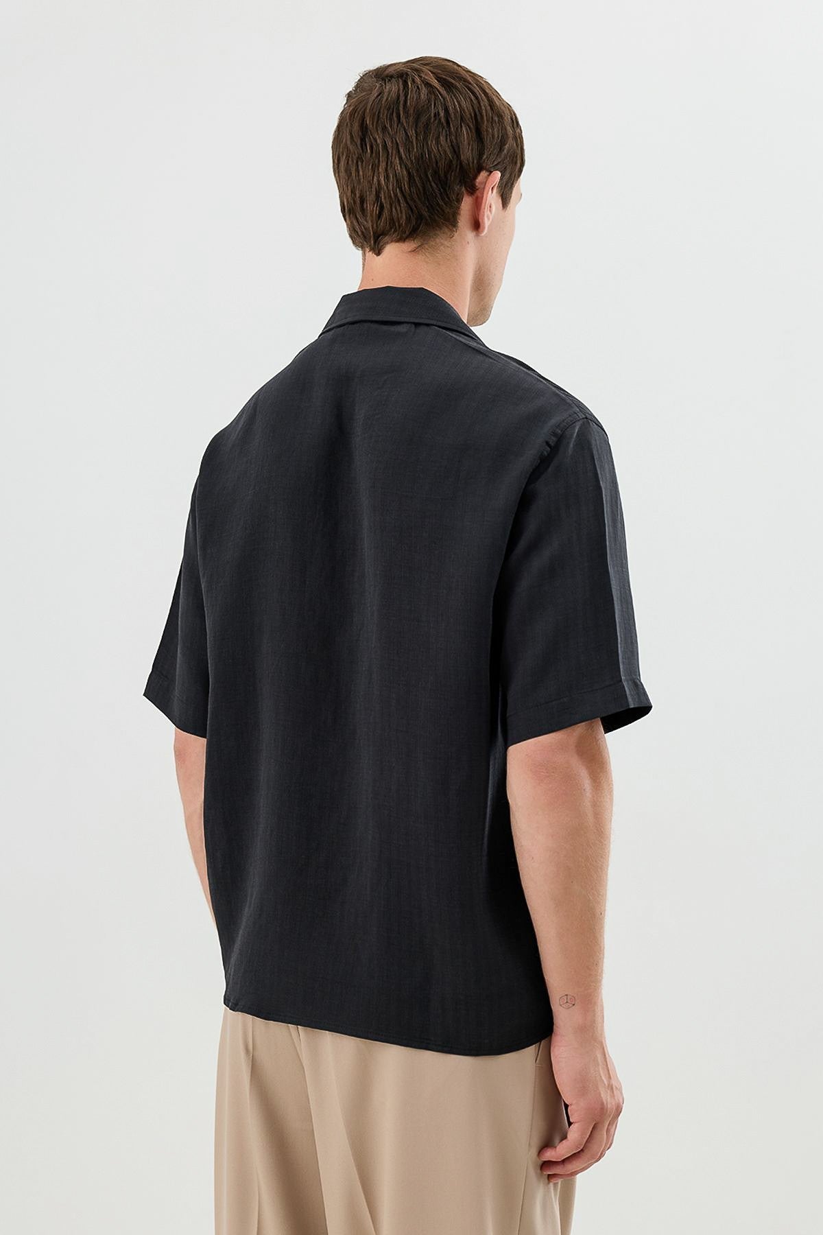 Patterned Lyocell Men's Relaxed-Fit Shirt