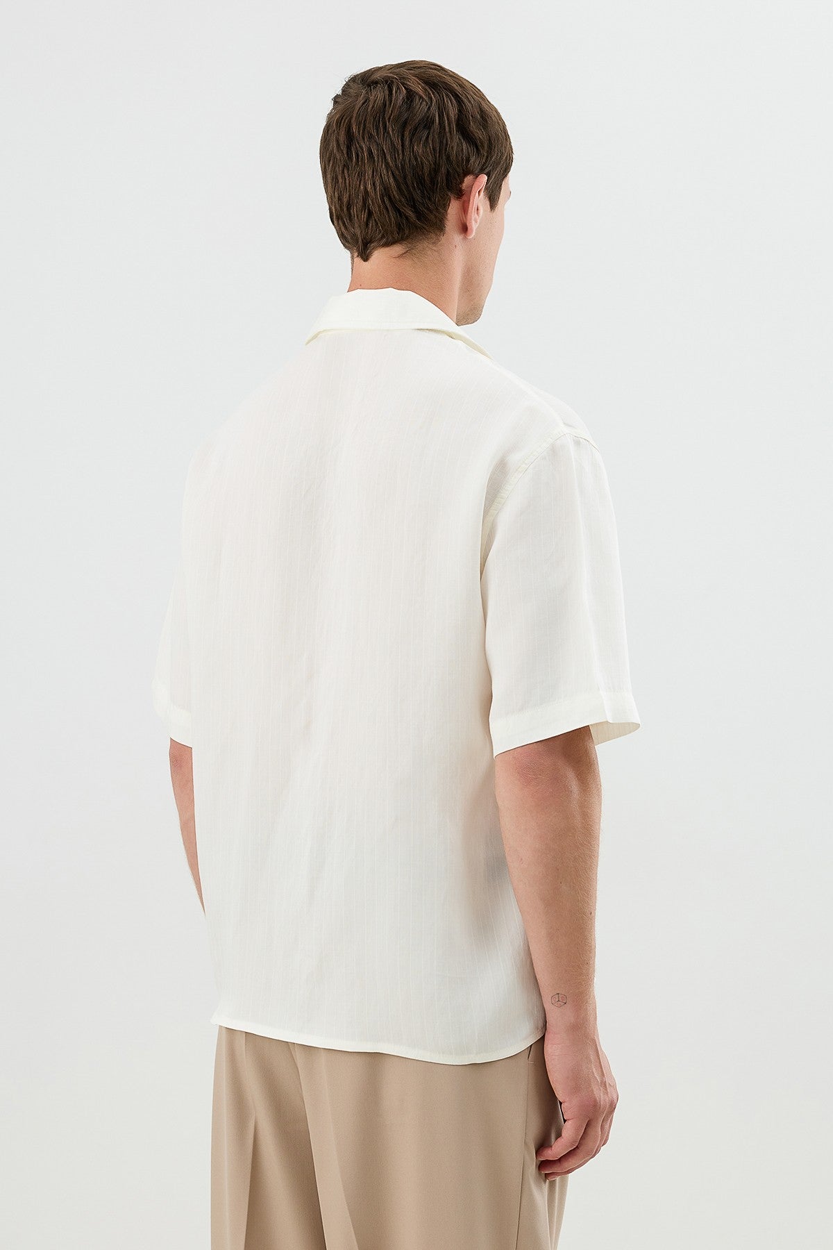 Patterned Lyocell Men's Relaxed-Fit Shirt