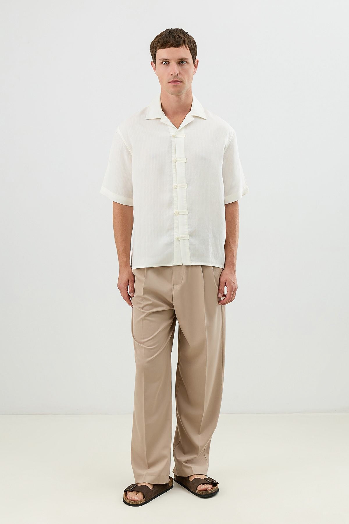 Patterned Lyocell Men's Relaxed-Fit Shirt