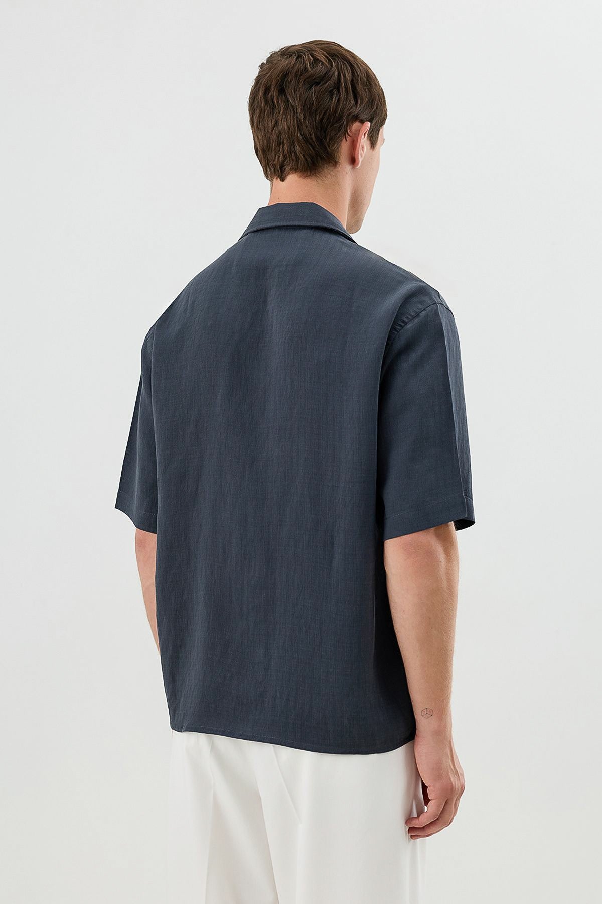 Patterned Lyocell Men's Relaxed-Fit Shirt