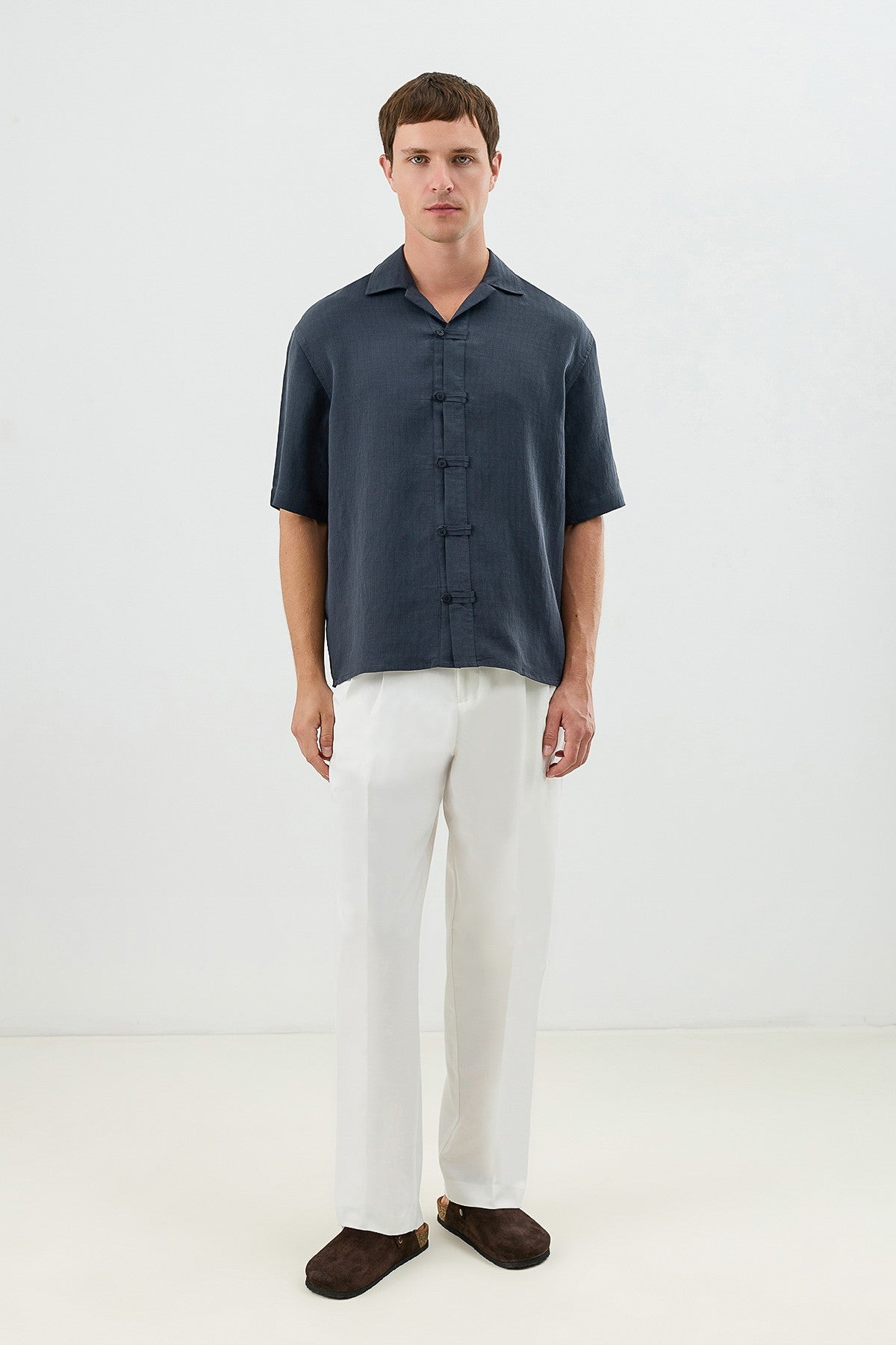 Patterned Lyocell Men's Relaxed-Fit Shirt