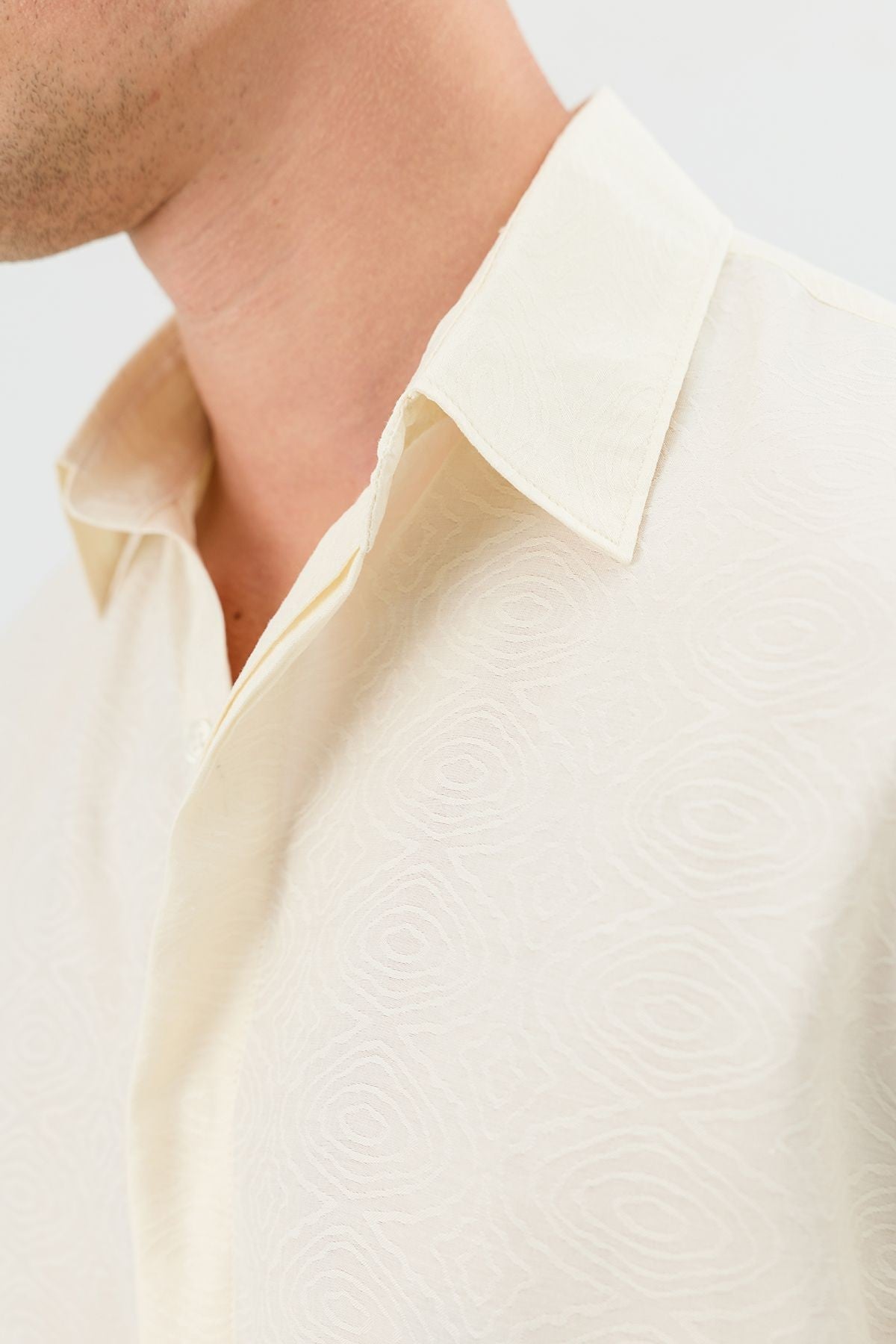 Men's Crop-Fit Shirt with Modal Blend