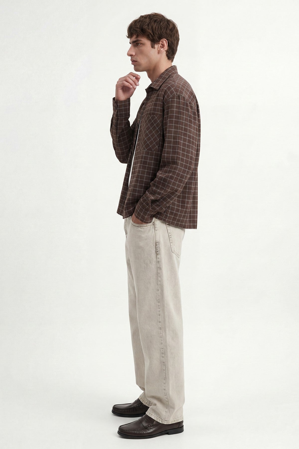 Boxy Fit Checkered Shirt