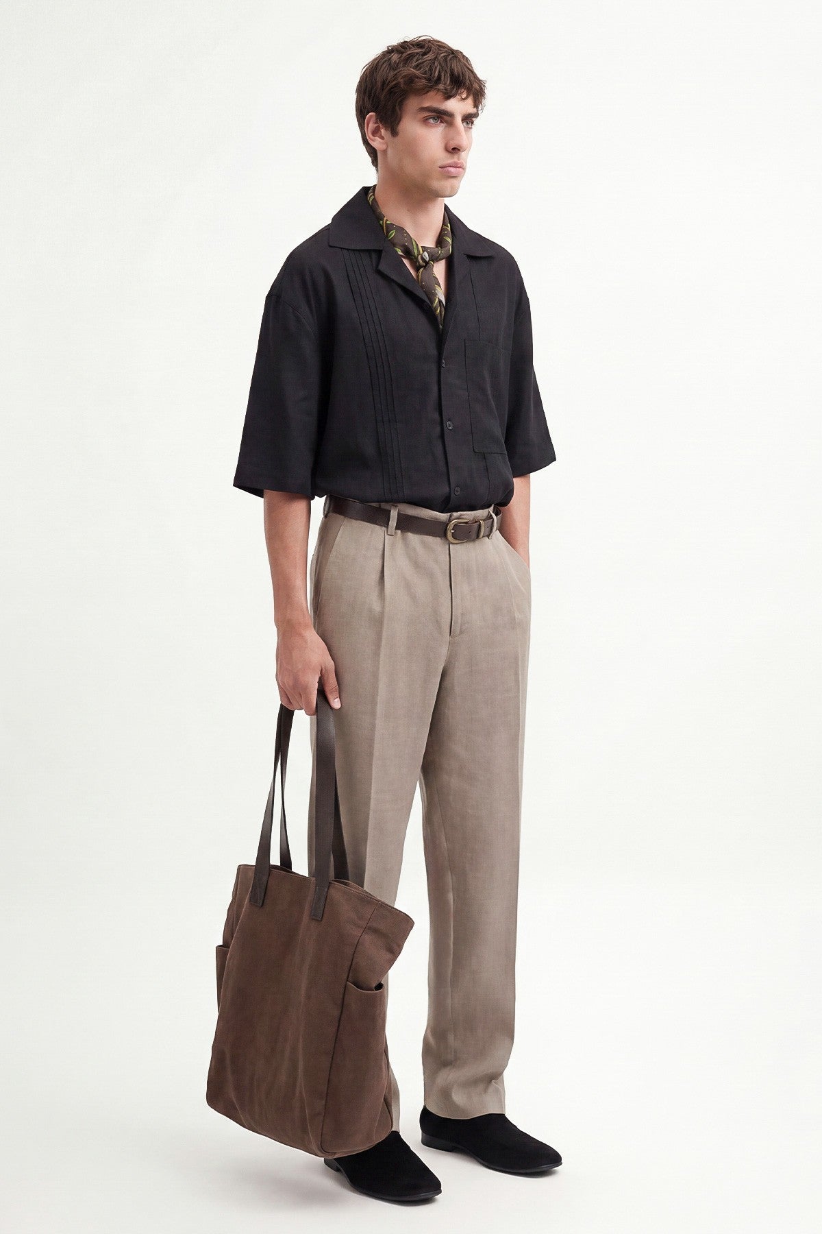 Striped Linen-Blend Shirt