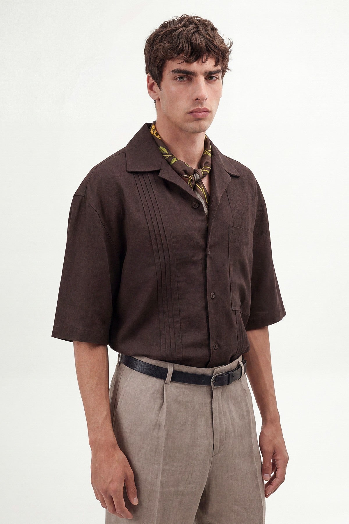 Striped Linen-Blend Shirt