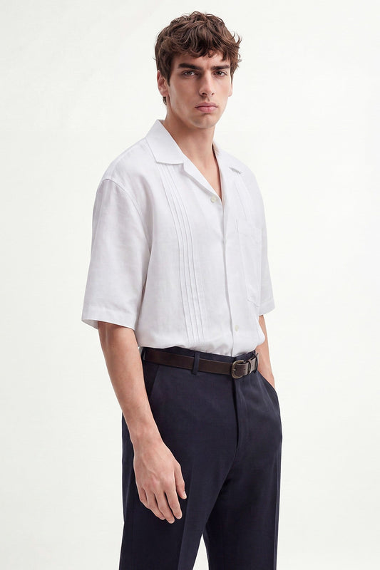 Striped Linen-Blend Shirt