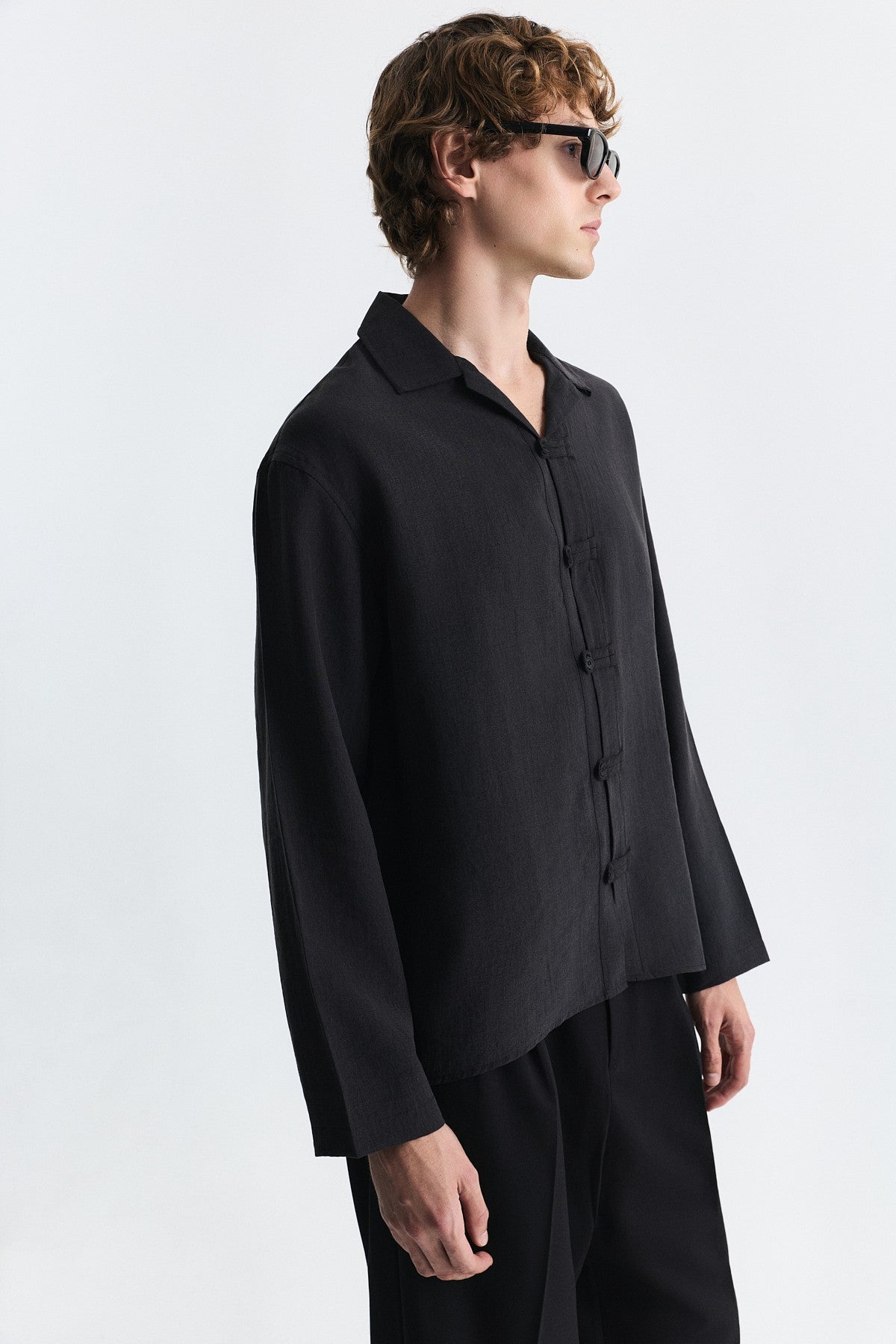 Embellished Button Relaxed Shirt