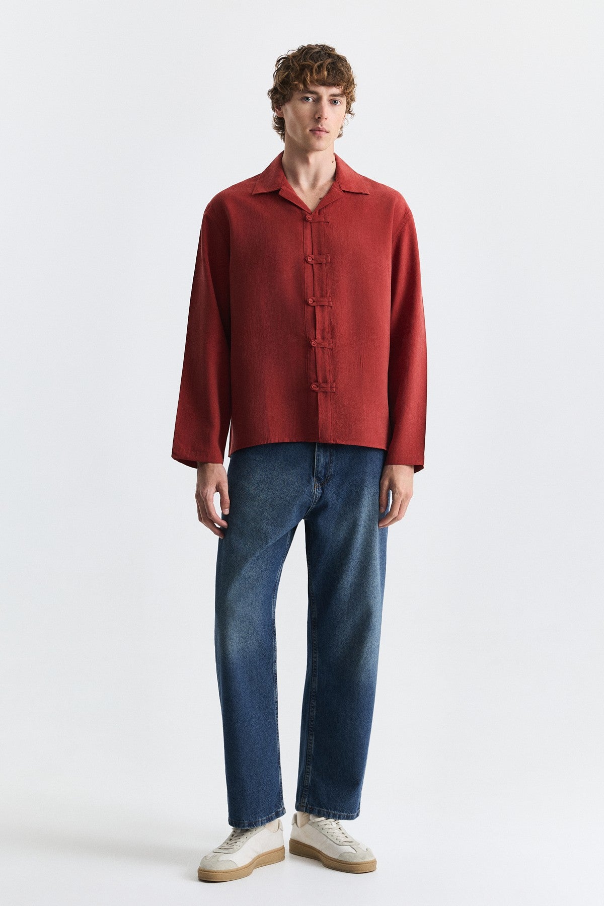 Embellished Button Relaxed Shirt