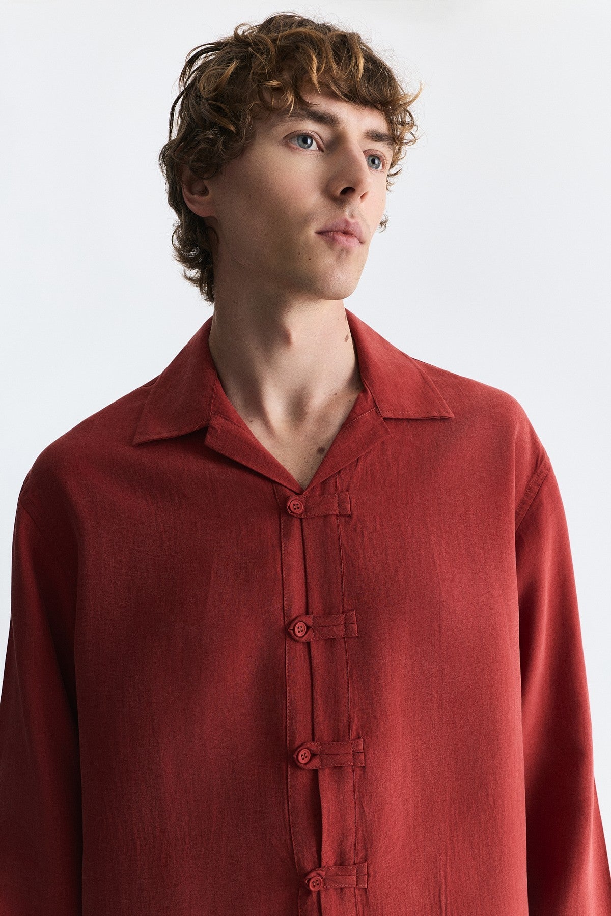 Embellished Button Relaxed Shirt