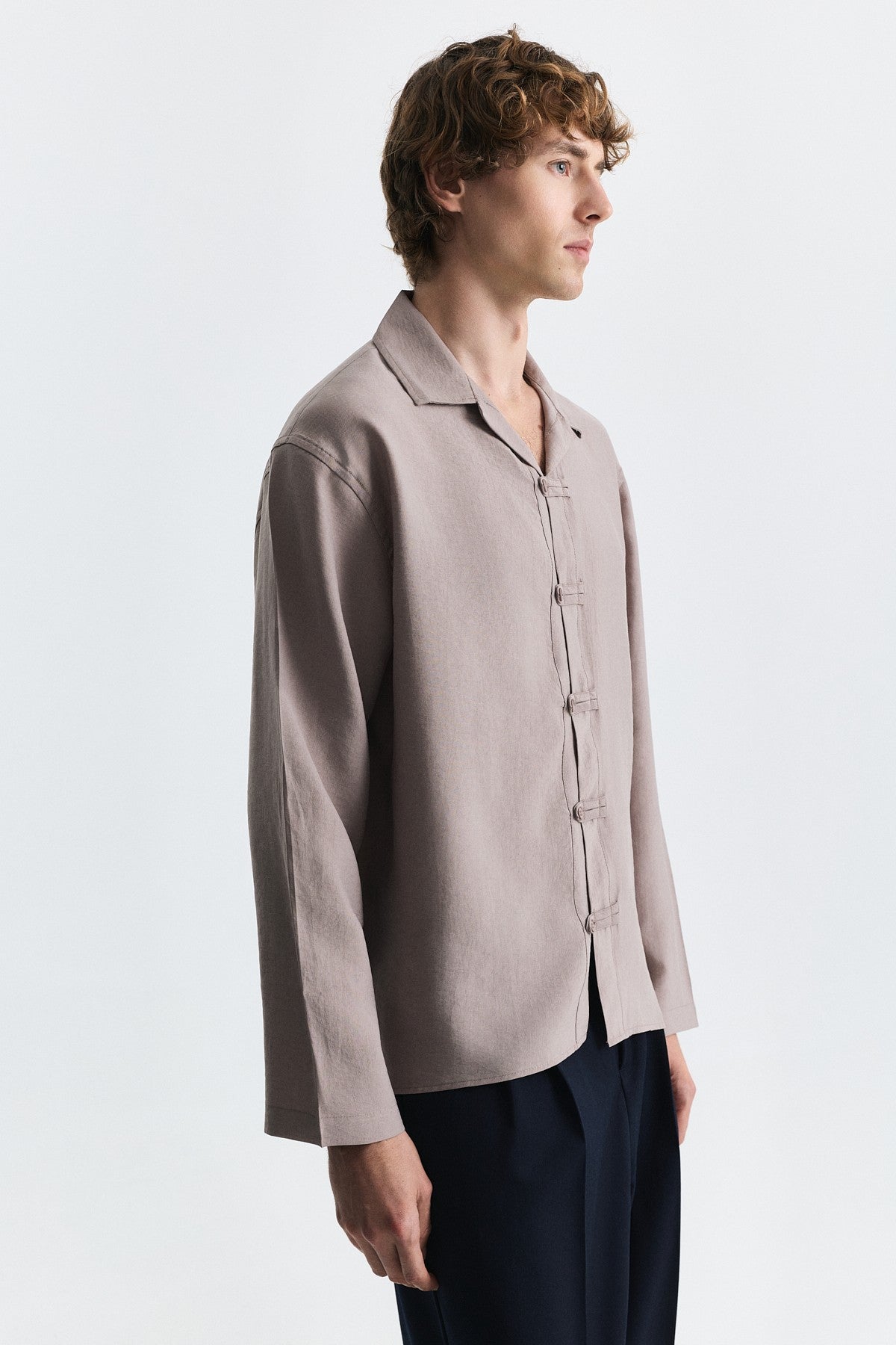 Embellished Button Relaxed Shirt