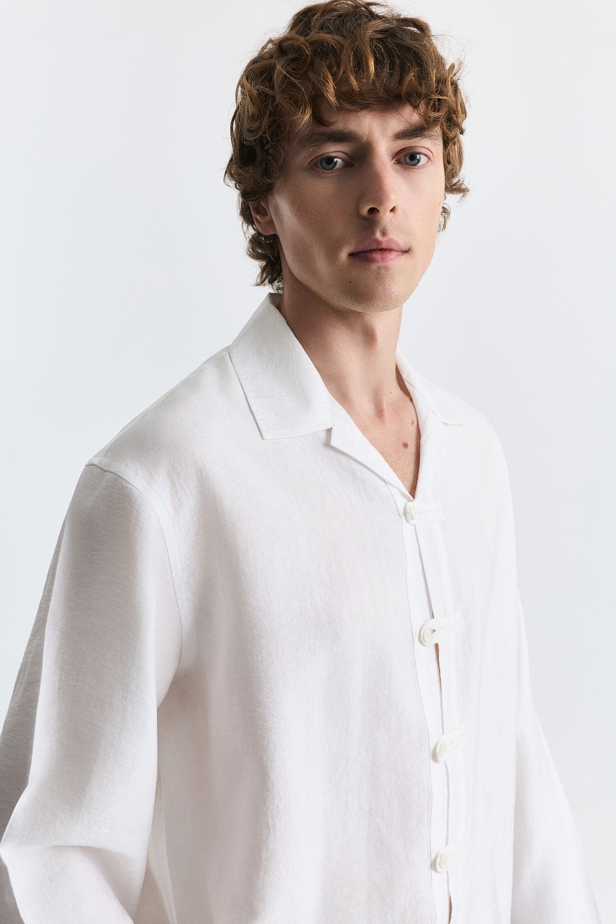 Embellished Button Relaxed Shirt