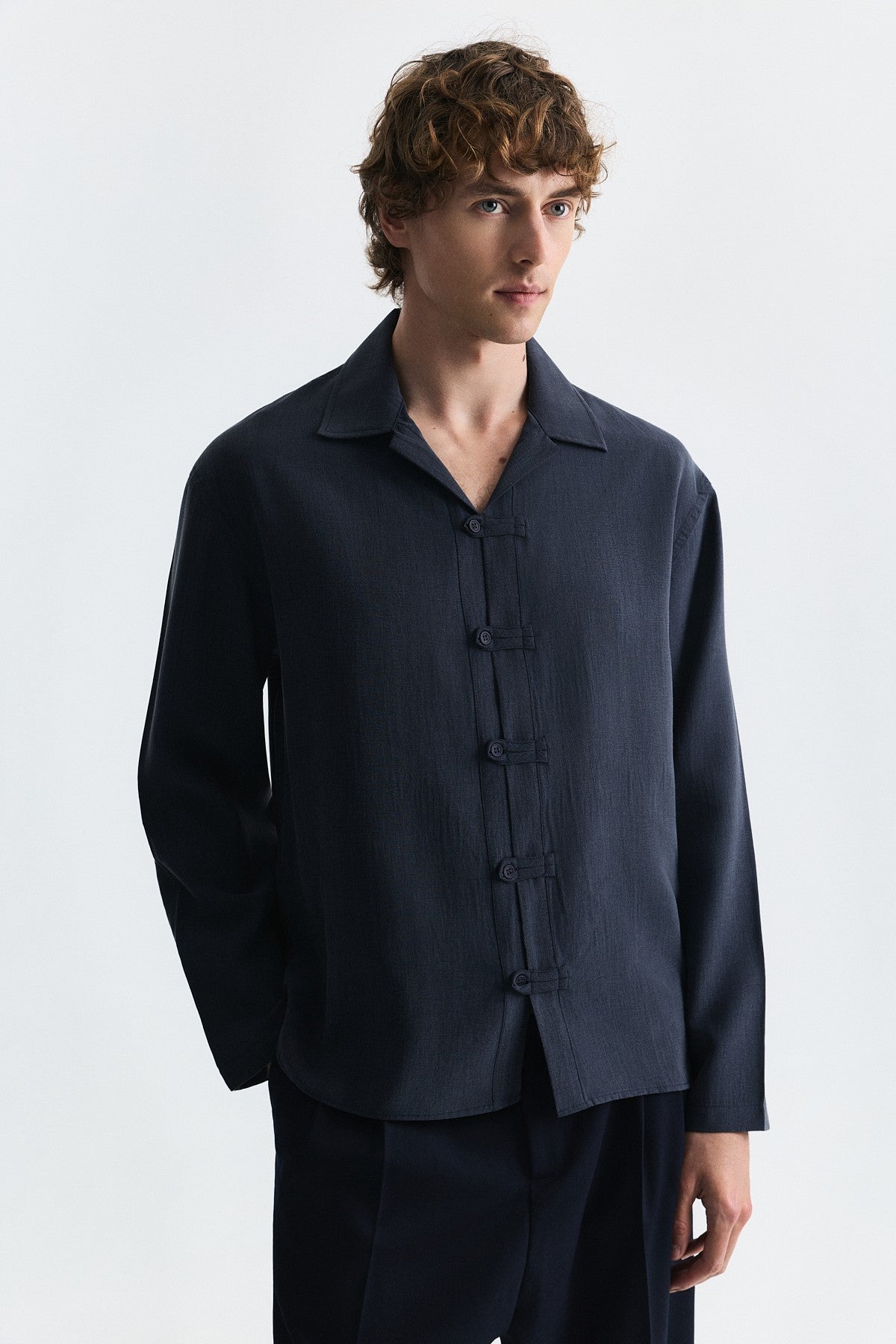 Embellished Button Relaxed Shirt