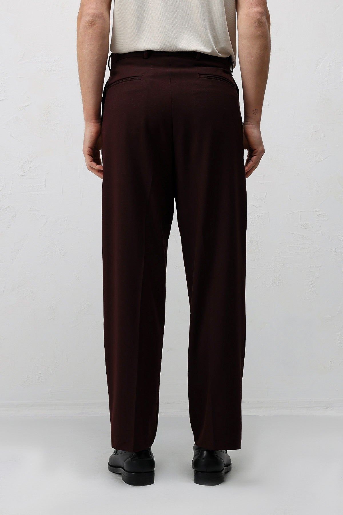 Pleated Relaxed-Fit Men's Pants
