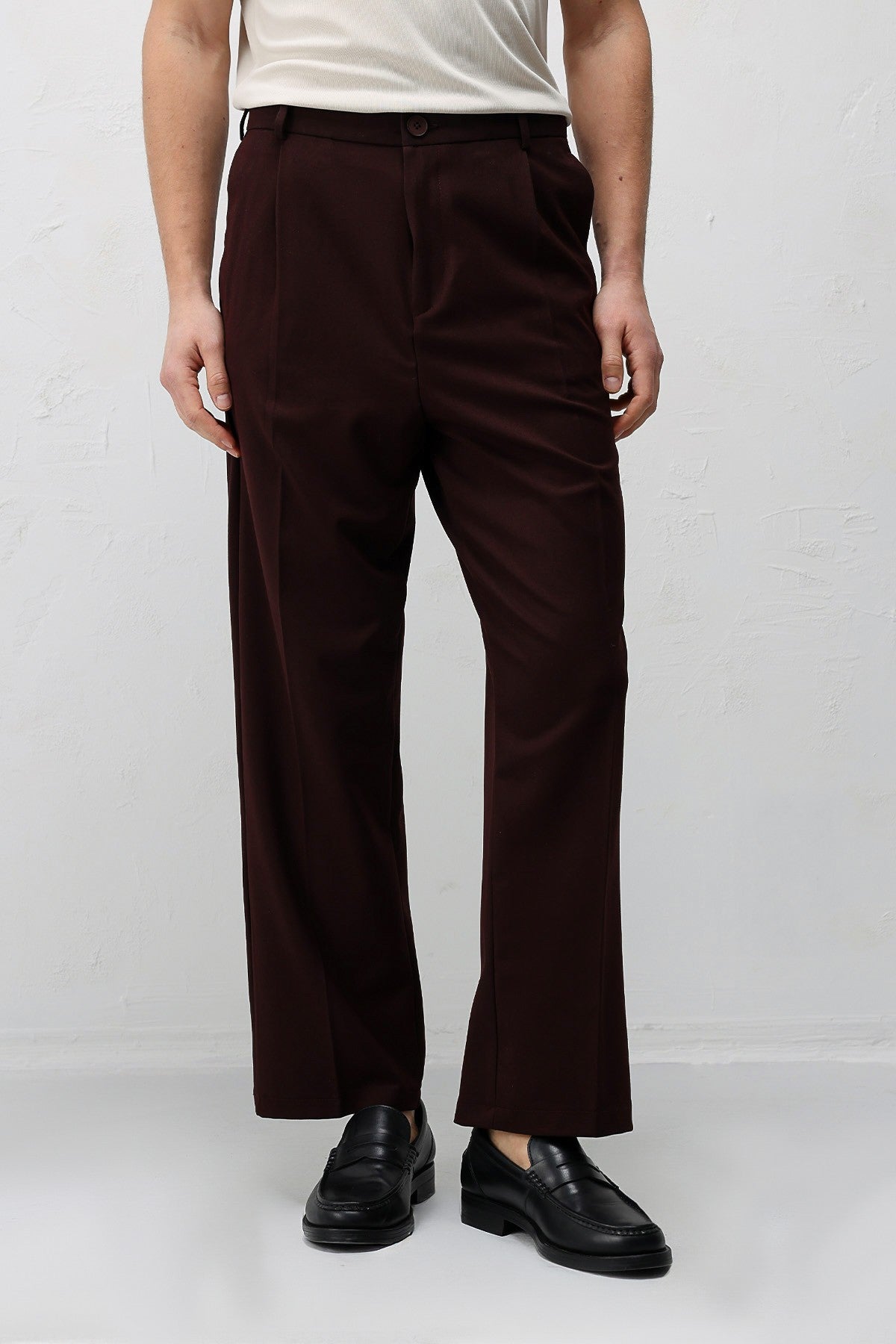 Pleated Relaxed-Fit Men's Pants