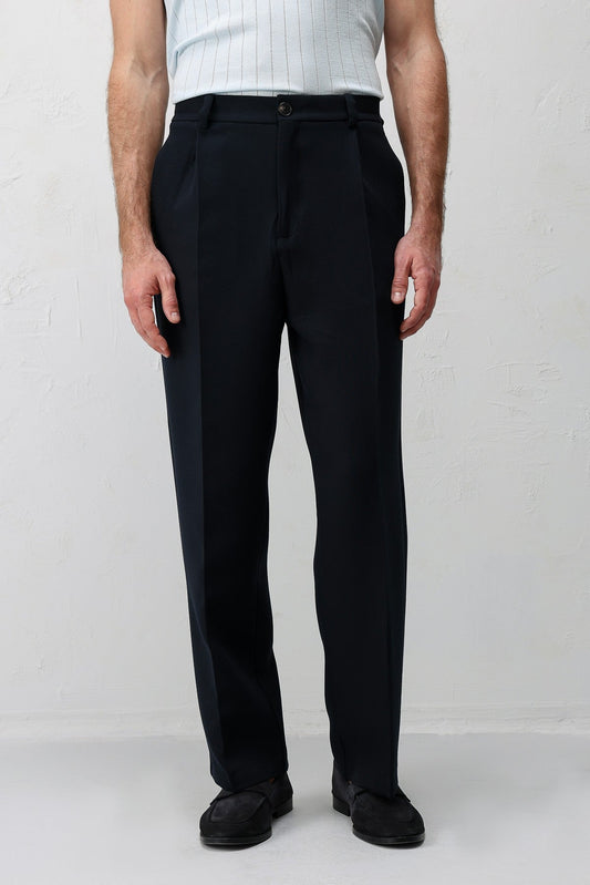 Pleated Relaxed-Fit Men's Pants