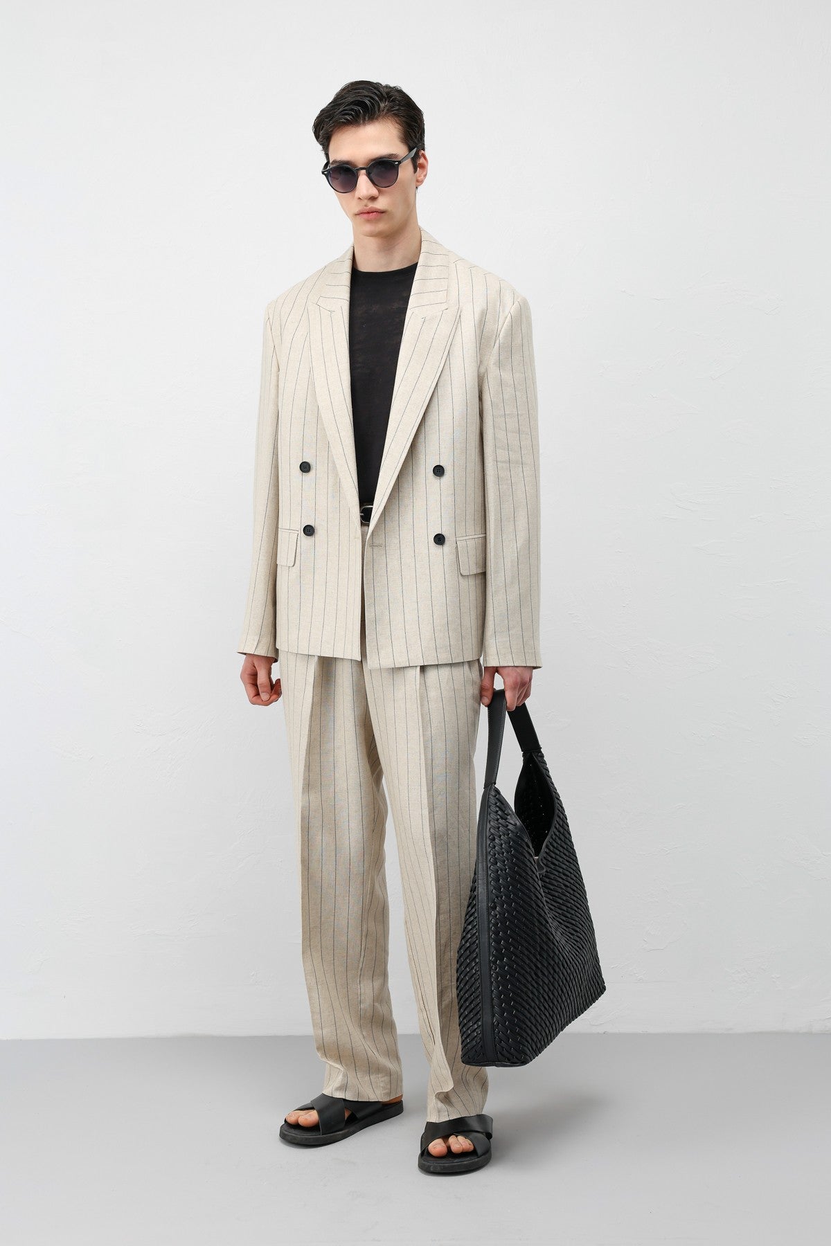 Antioch Linen-Blend Striped Men's Pants