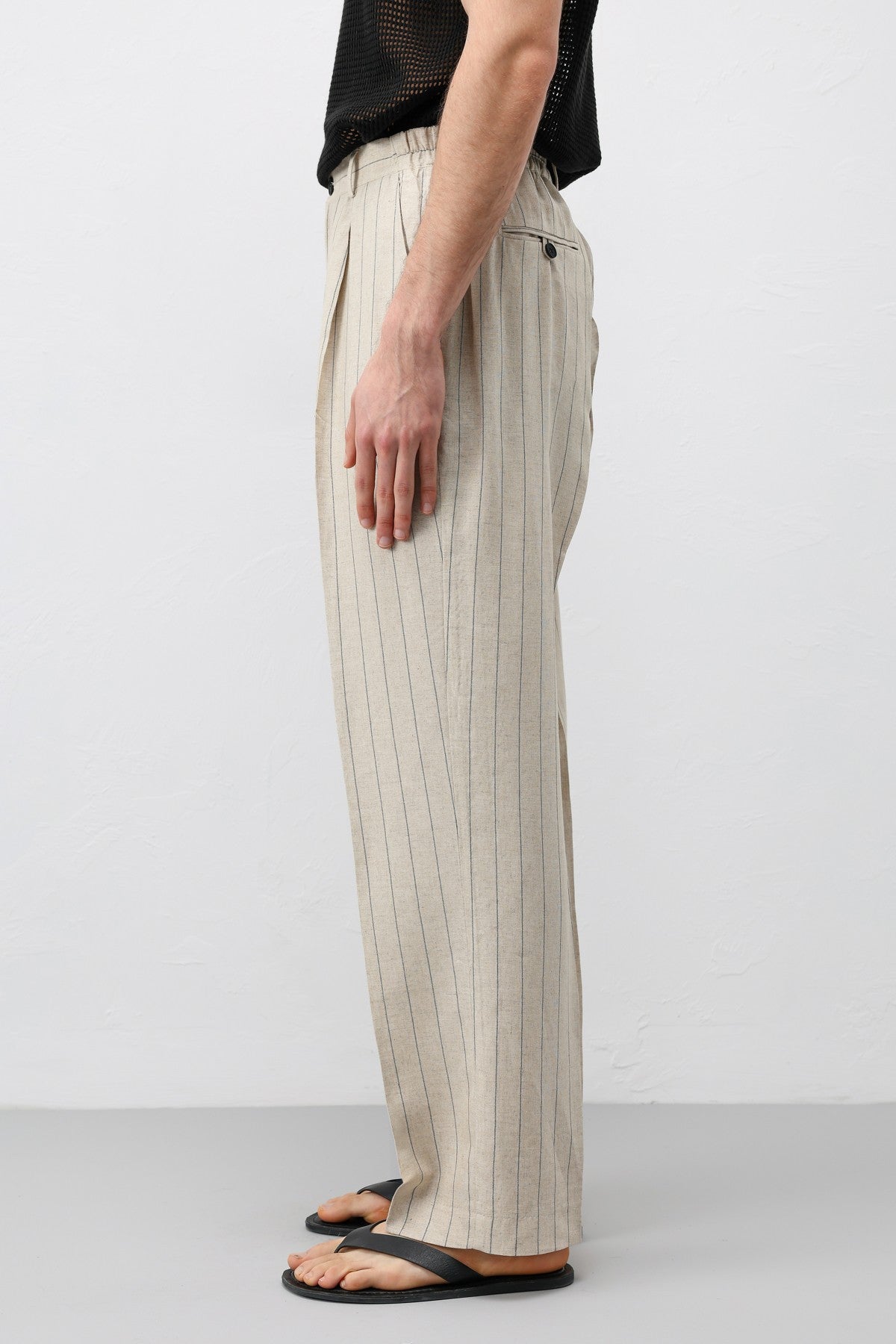 Antioch Linen-Blend Striped Men's Pants
