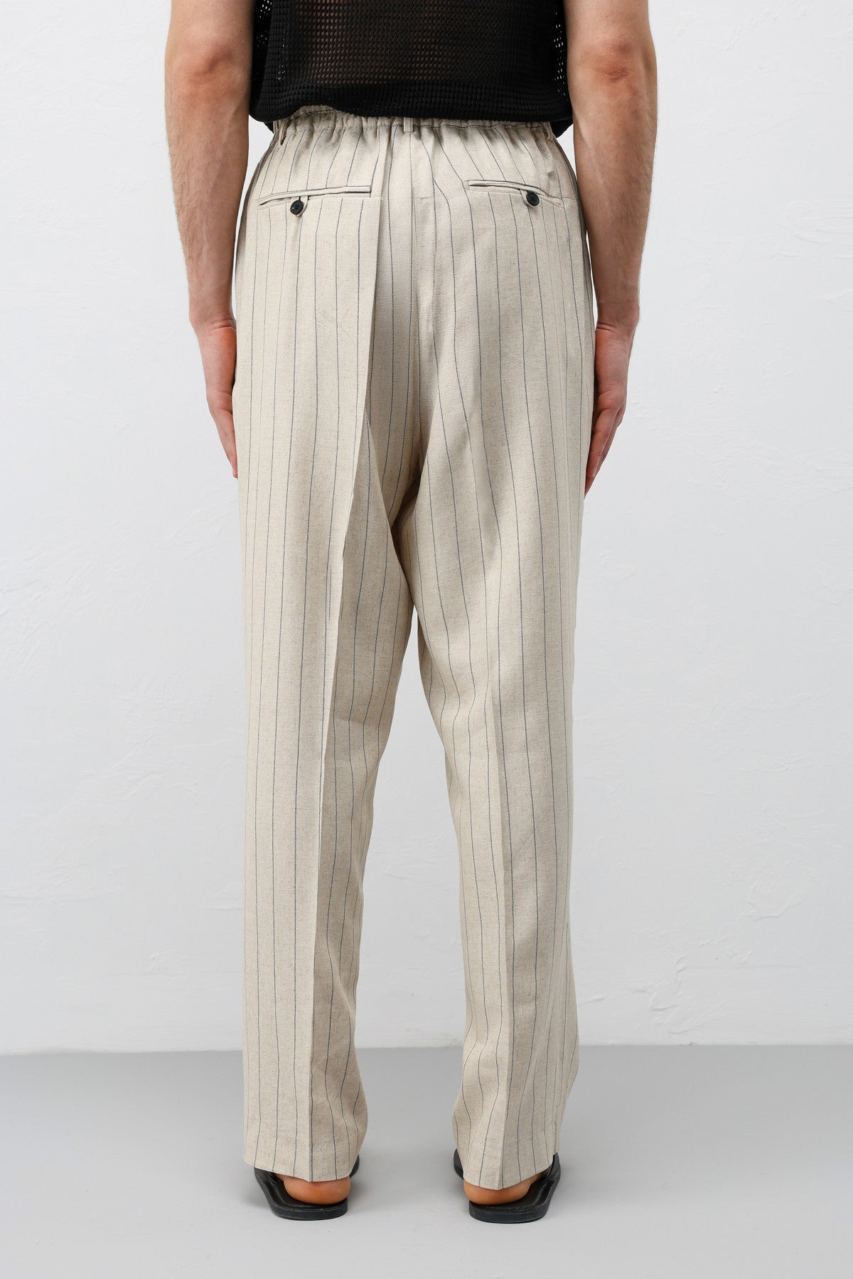 Antioch Linen-Blend Striped Men's Pants