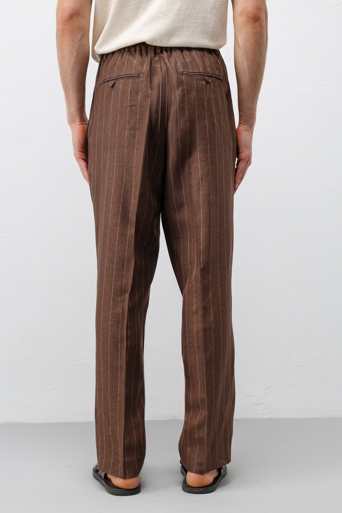 Antioch Linen-Blend Striped Men's Pants