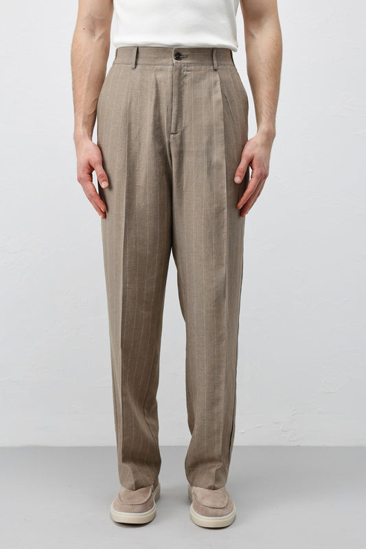 Antioch Linen-Blend Striped Men's Pants